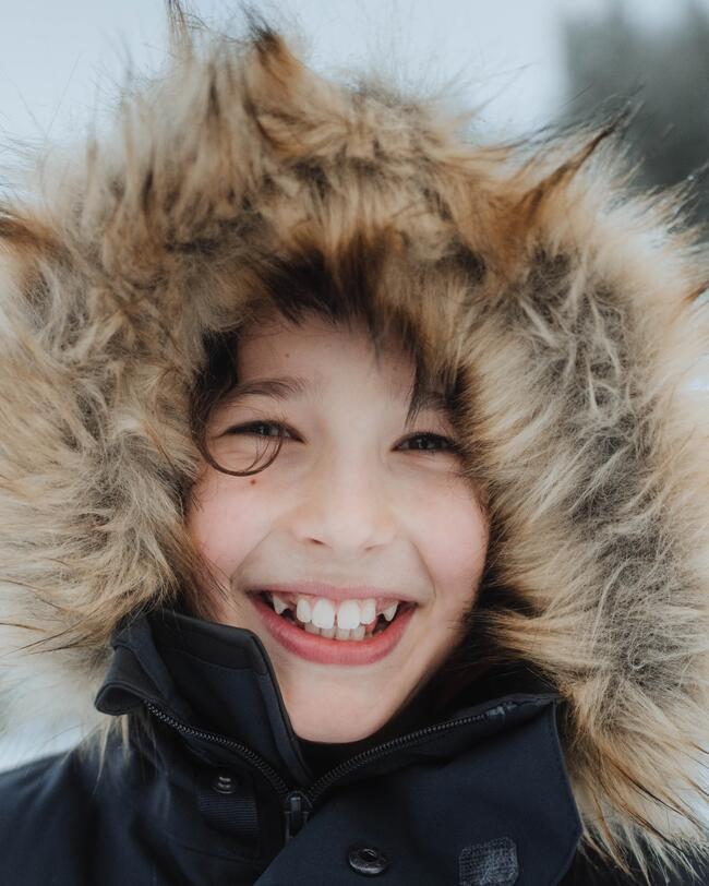 Parka trekking bambino SH900 grigio | -23°C