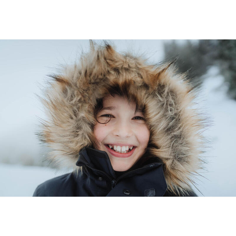 Parka chaude et imperméable de randonnée garçon 7-15 ans, NH900 gris