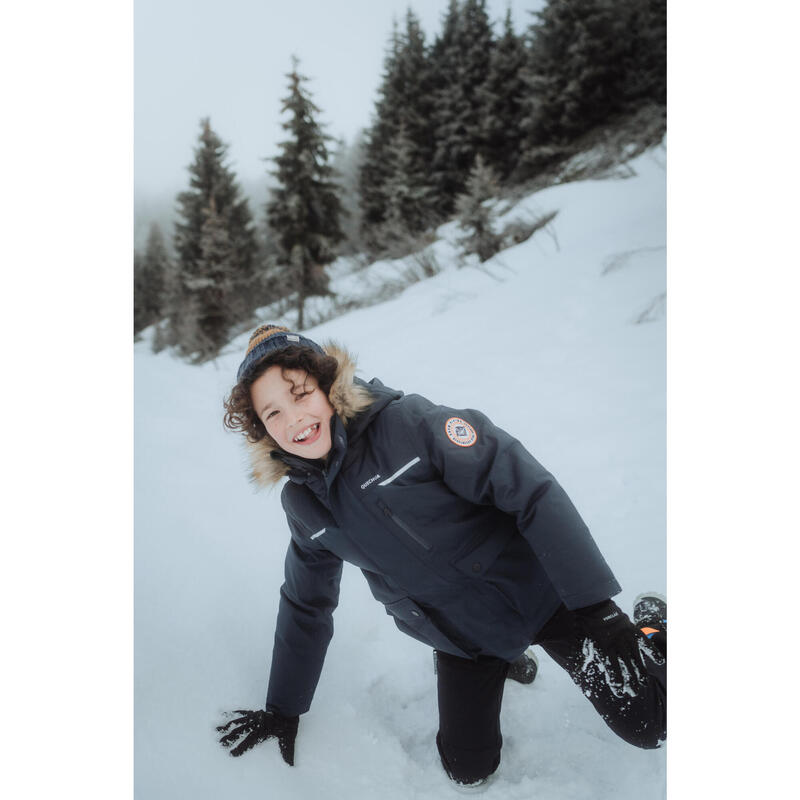 Parka chaude et imperméable de randonnée garçon 7-15 ans, NH900 gris