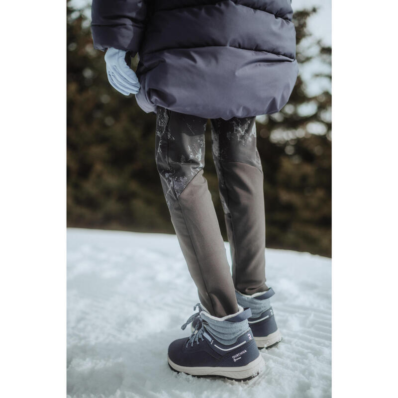 Legging chaud de randonnée fille 7-15 ans, NH100 noir