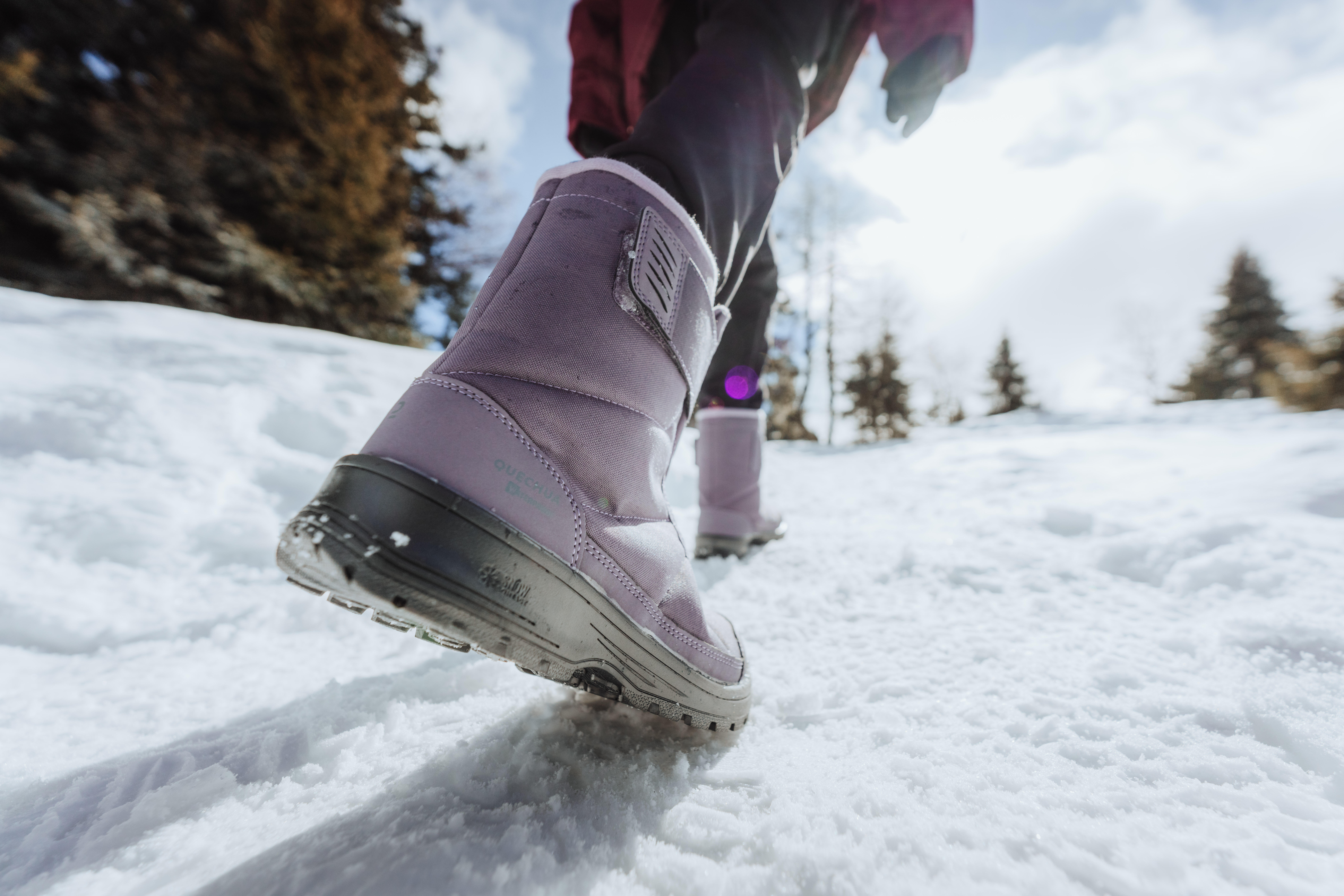 Kids’ Waterproof Winter Boots, SH 100 Sizes 7.5C-6 - QUECHUA