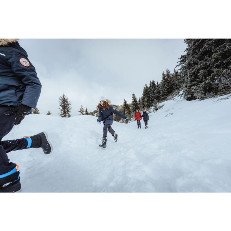 Warme waterdichte wandelparka voor meisjes SH900 -17°C oker 7-15 jaar