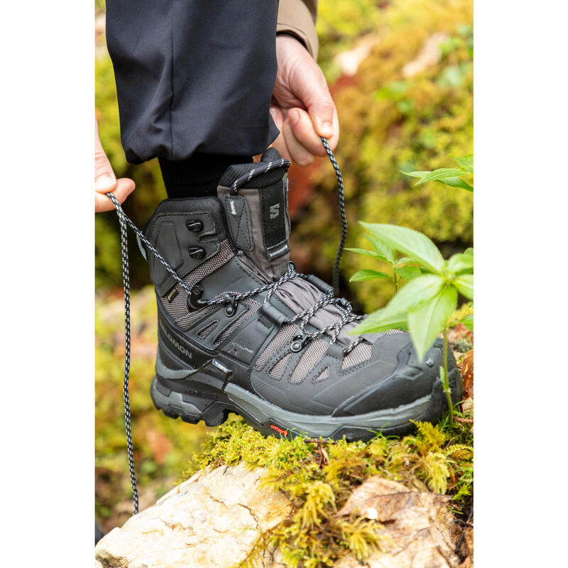 Botas de Trekking Couro Impermeáveis Homem Salomon Quest 4 GTX Cano alto