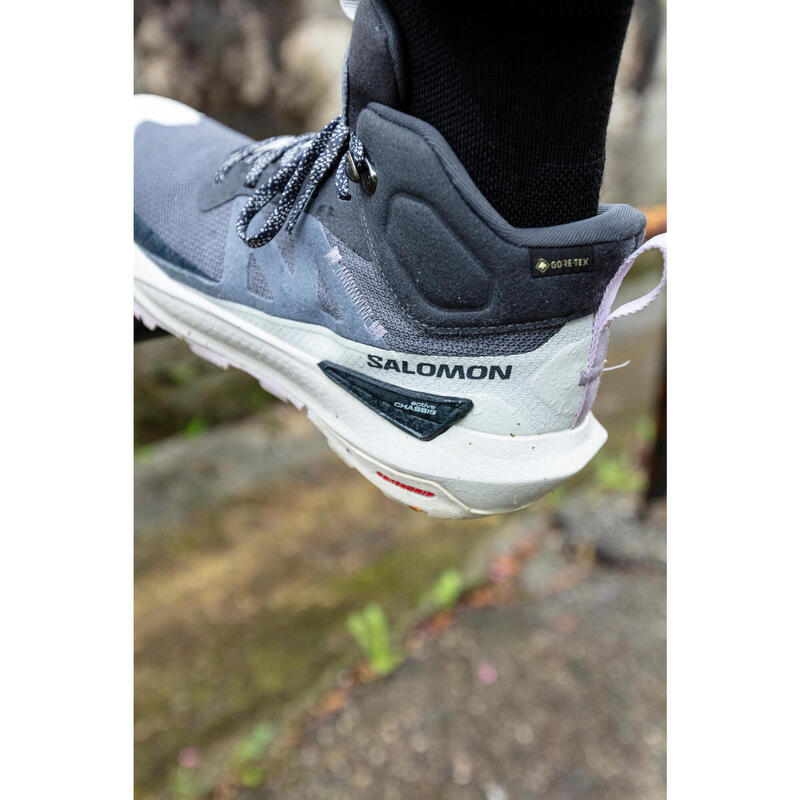 Chaussures imperméables de randonnée - salomon elixir activ mid gtx - femme