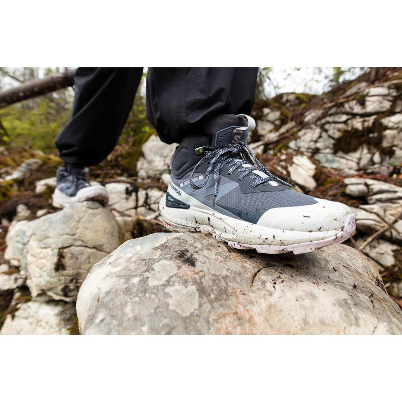 Chaussures imperméables de randonnée - salomon elixir activ mid gtx - femme