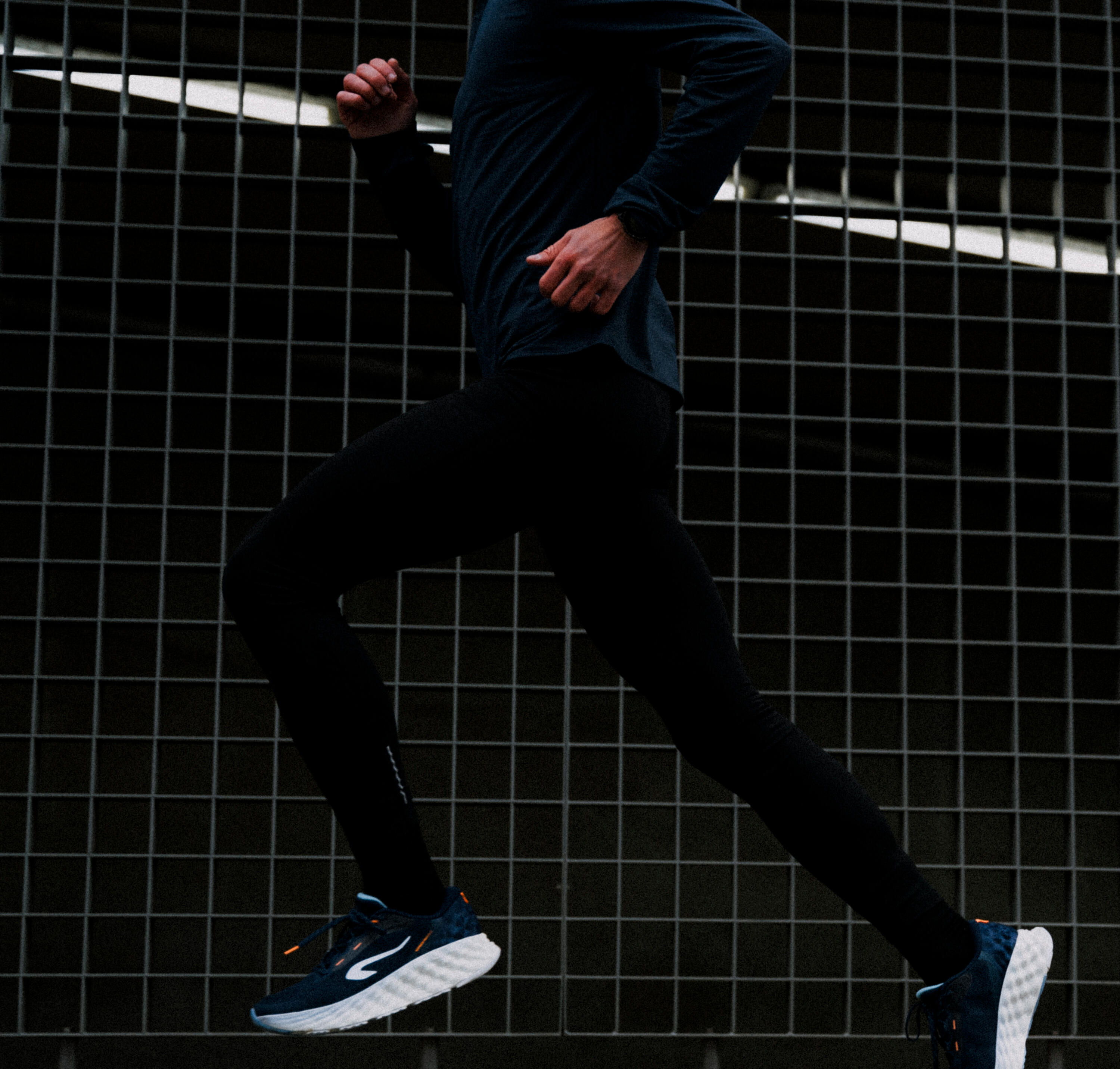 Collant de course chaud homme Run 100 12/12