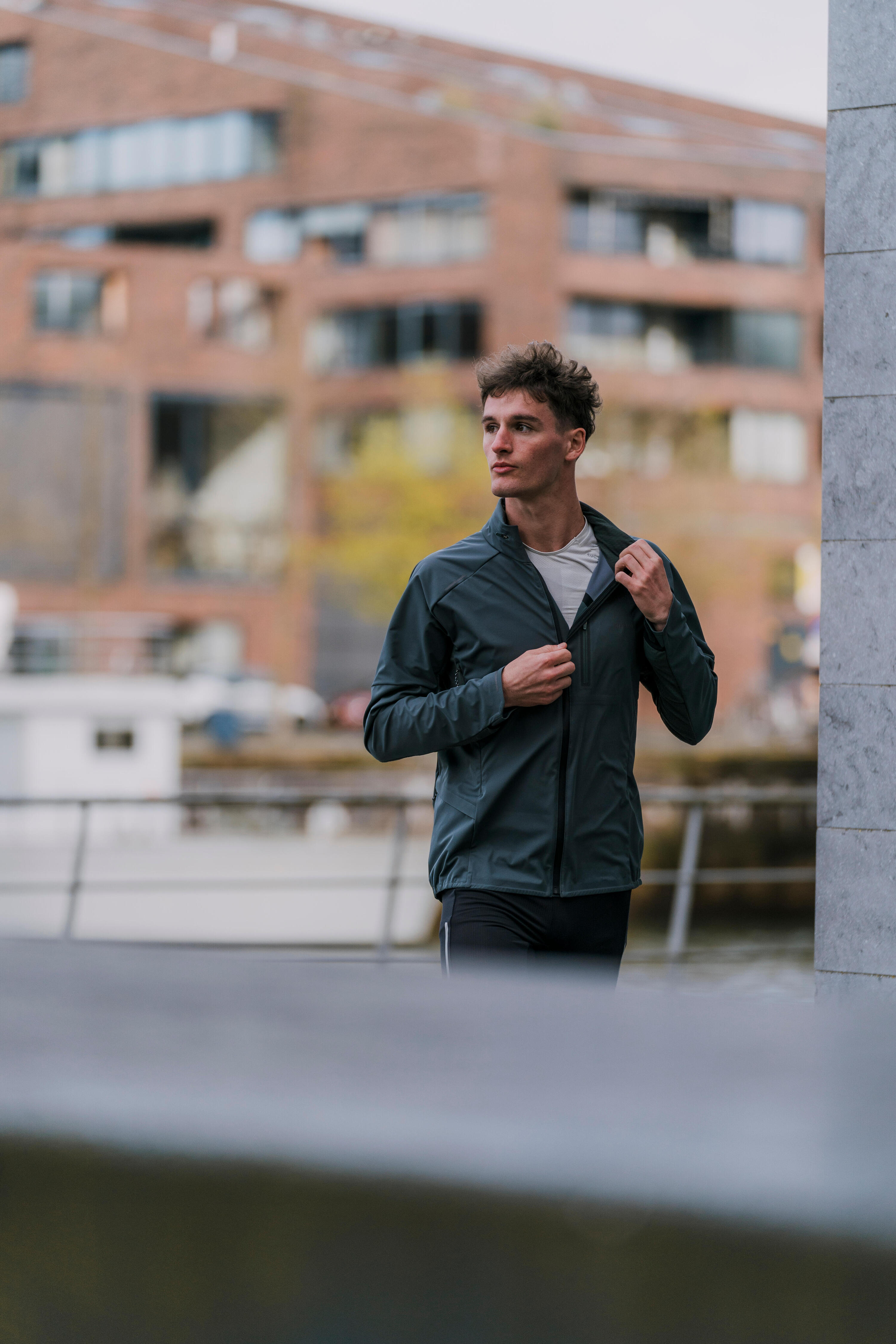 Giacca running uomo RUN 900 WARM verde 10/13