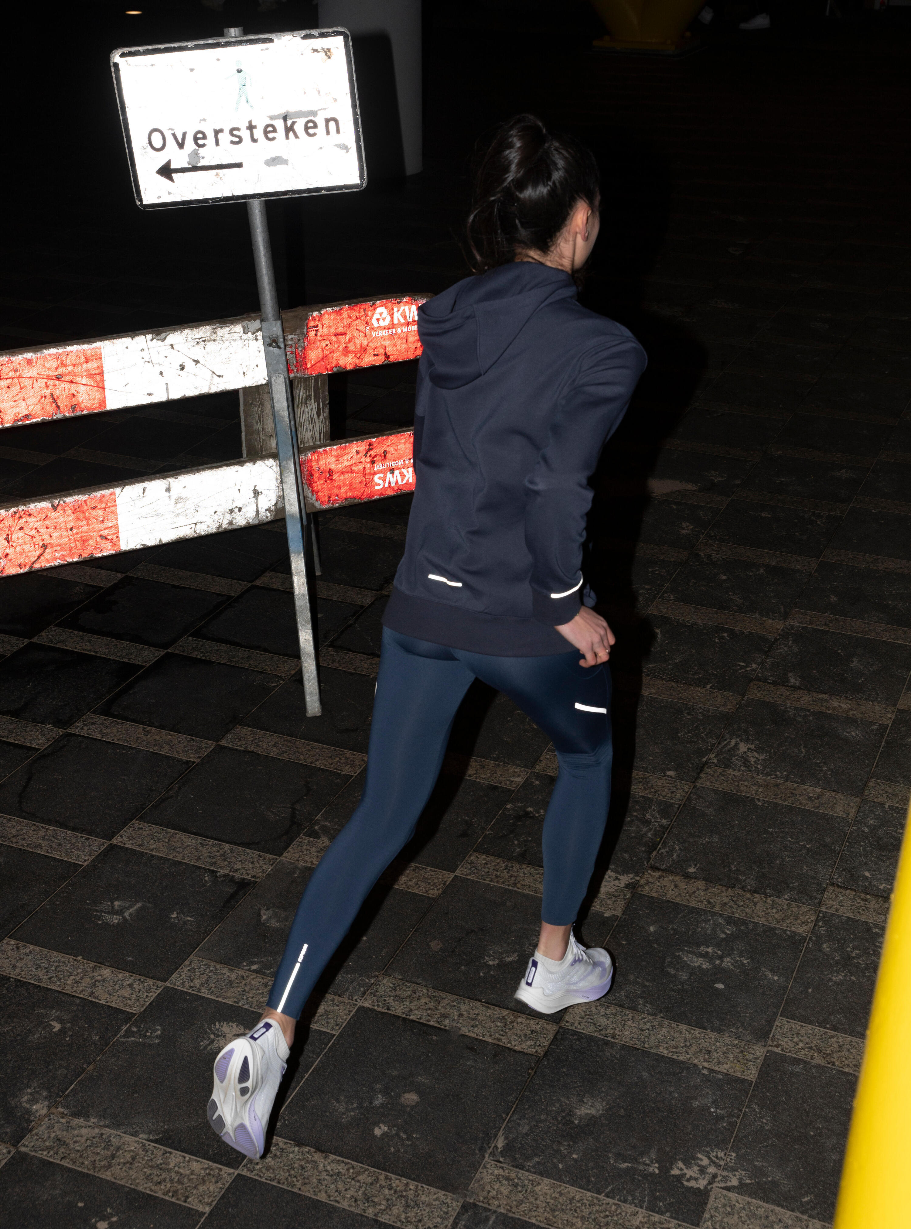 Women's warm running leggings - KIPRUN RUN 500 Warm - Abyss blue 8/10