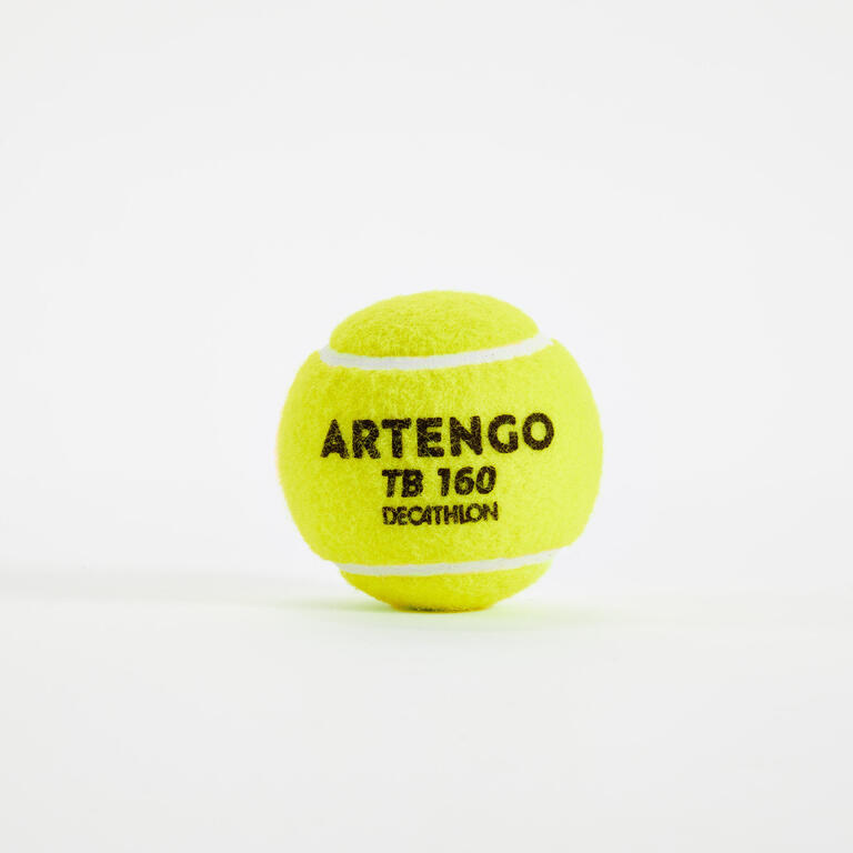 Yellow Artengo TB160 tennis ball tri-pack