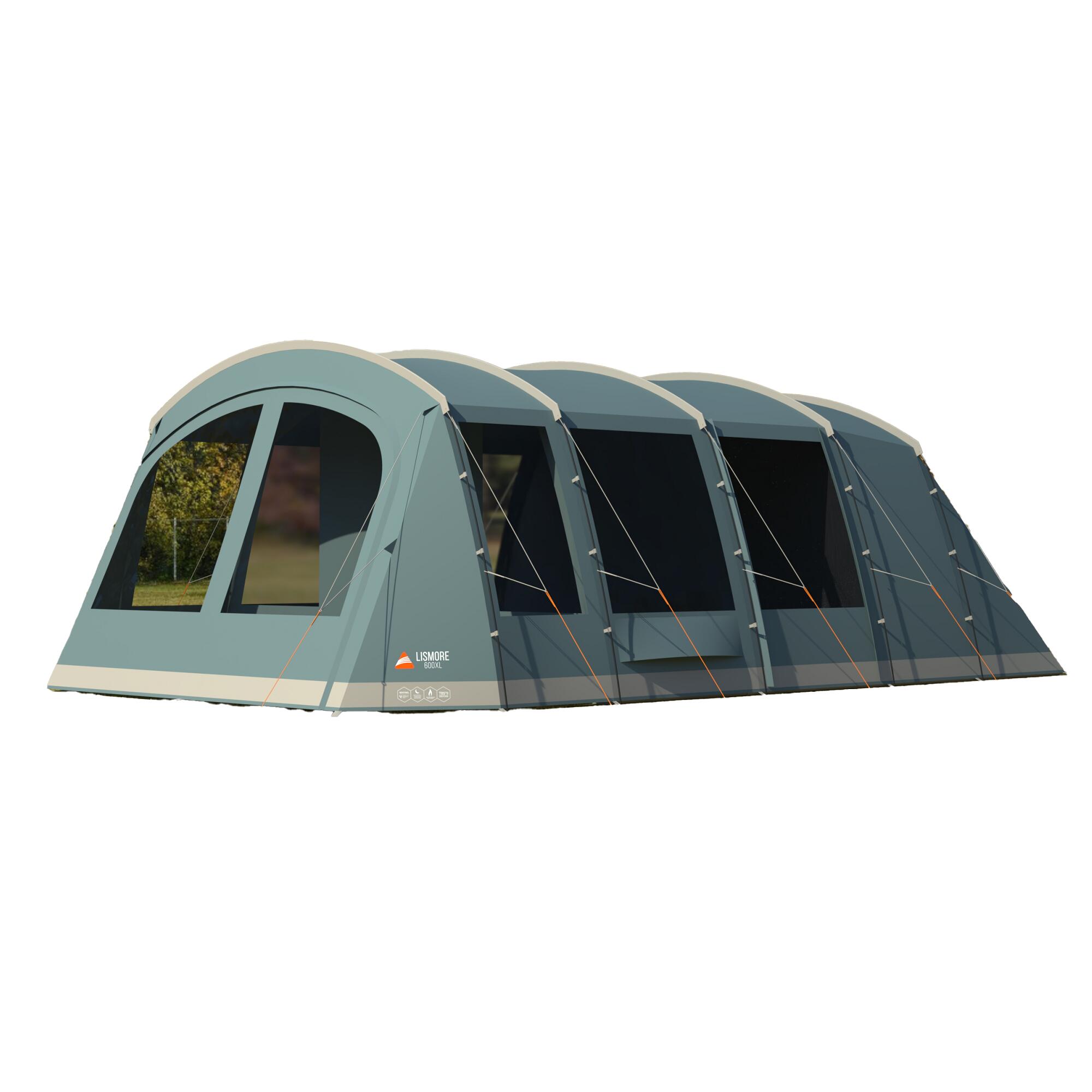 VANGO Vango Lismore 600XL Pack - Poled 6 Man Family Tent