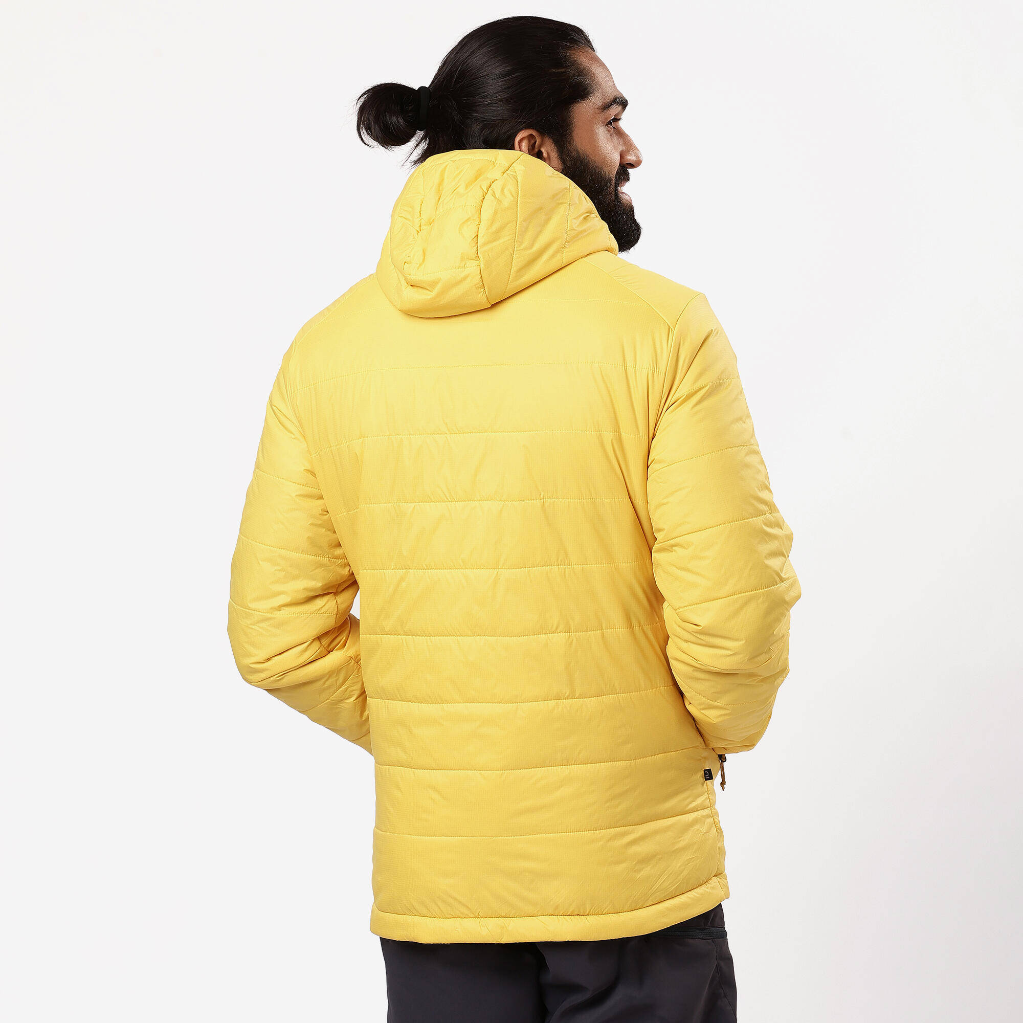 Men Packable Puffer Jacket for Trekking - MT100 -5°C Yellow -  3