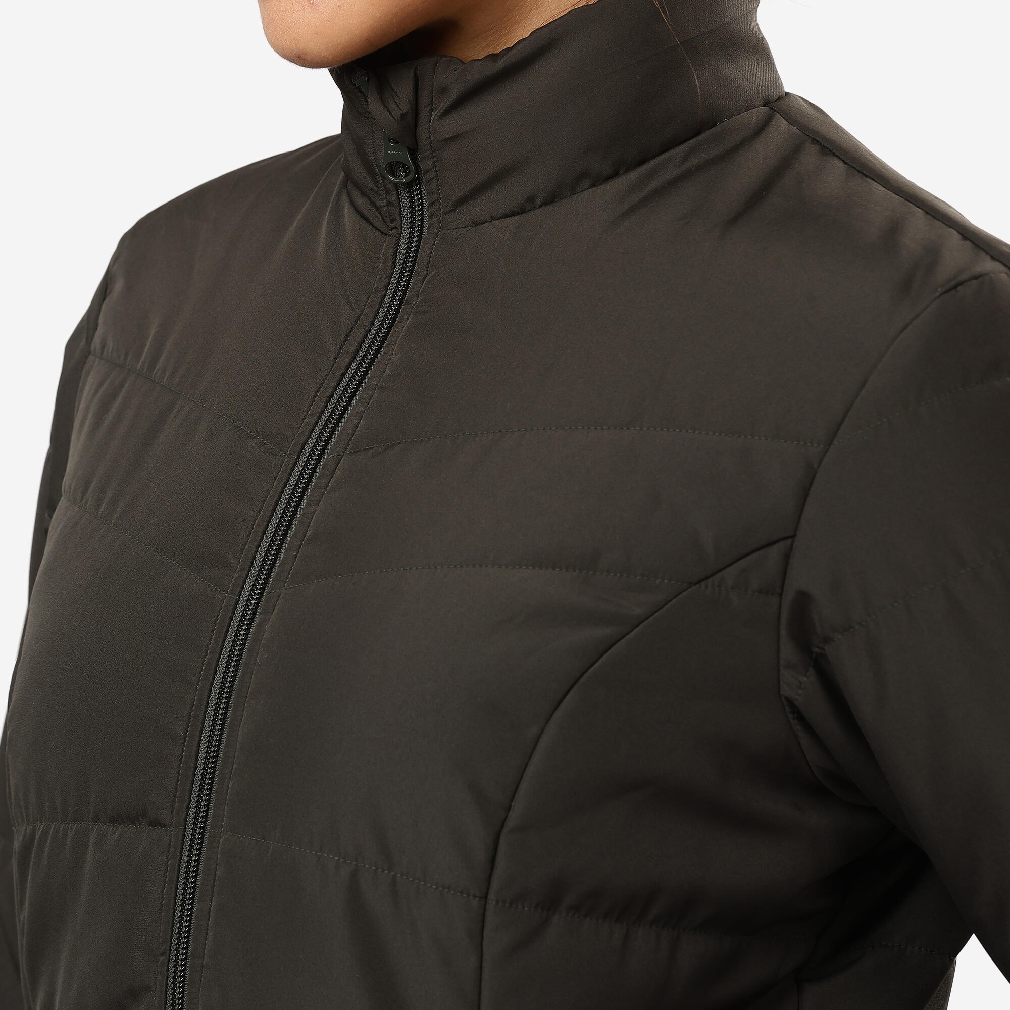 Women’s synthetic trekking down jacket, MT50 5°C - Green