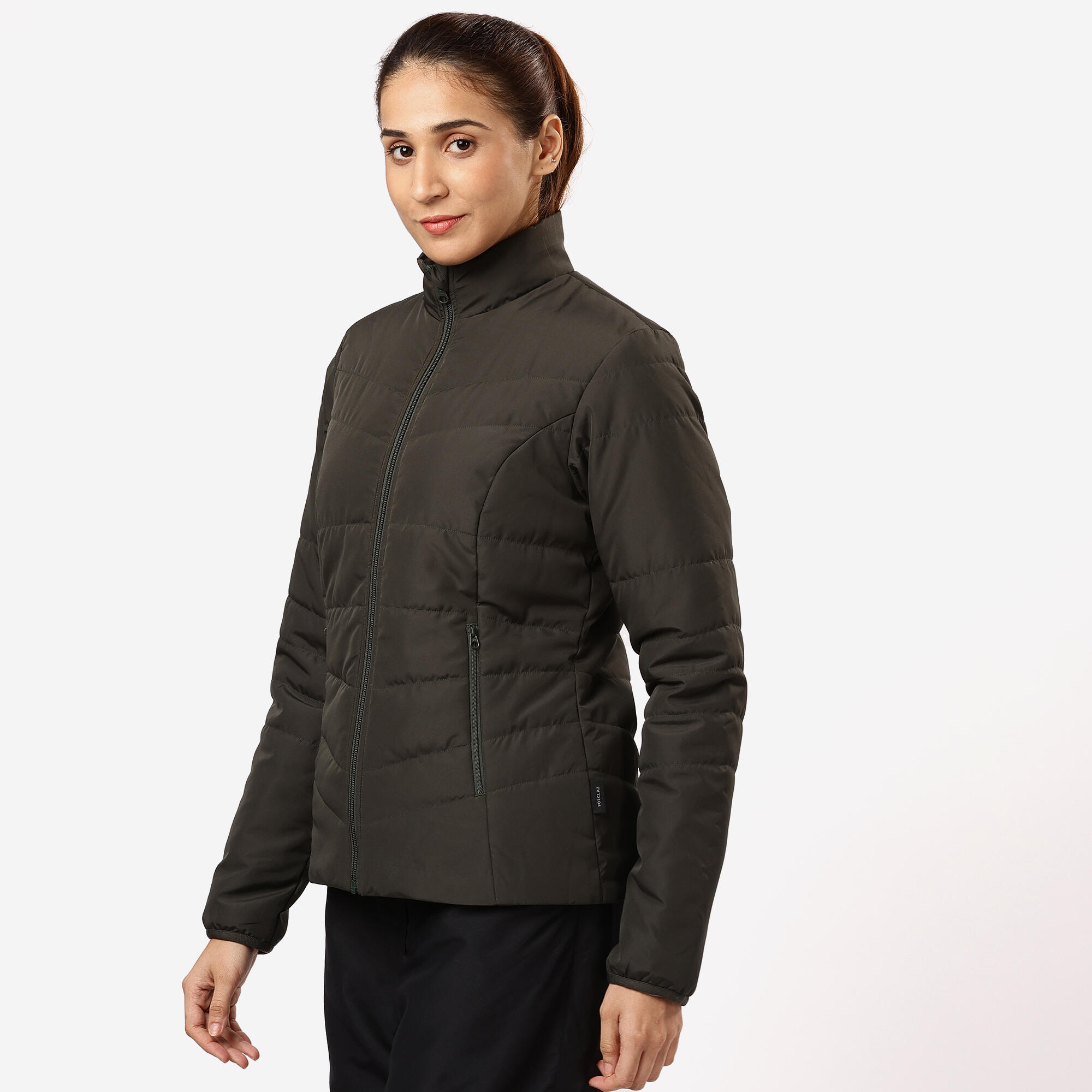 Women’s synthetic trekking down jacket, MT50 5°C - Green