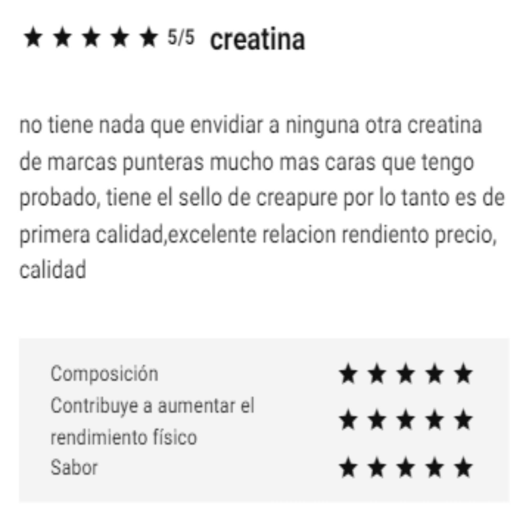 Creatina Monohidrato Sello Calidad Creapure® Neutra 300 g 2/5