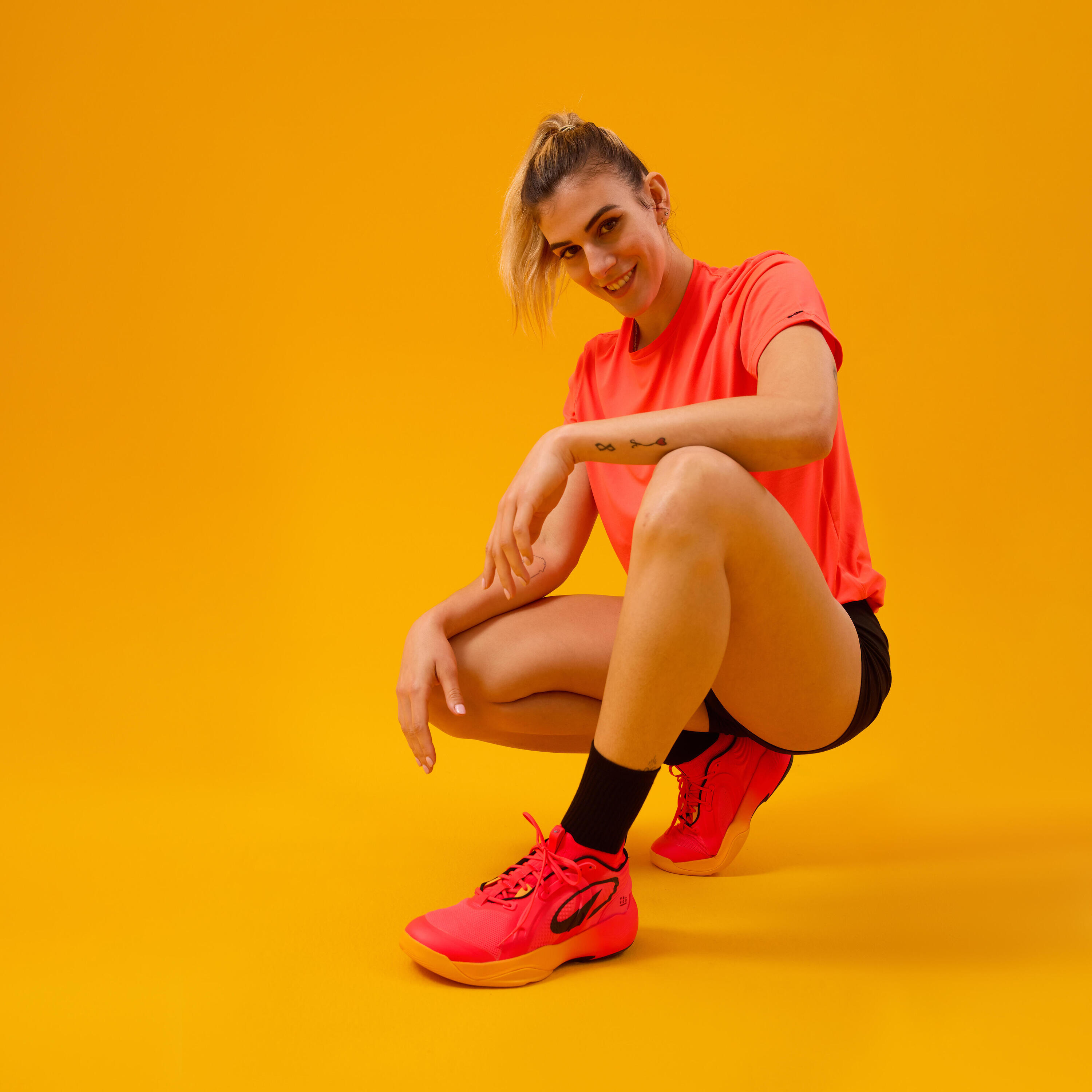 Scarpe pallavolo adulto VB 900 STABILITY rosse Alessia Orro 9/13
