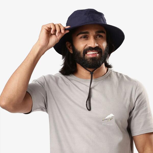 Blue hiking hat
