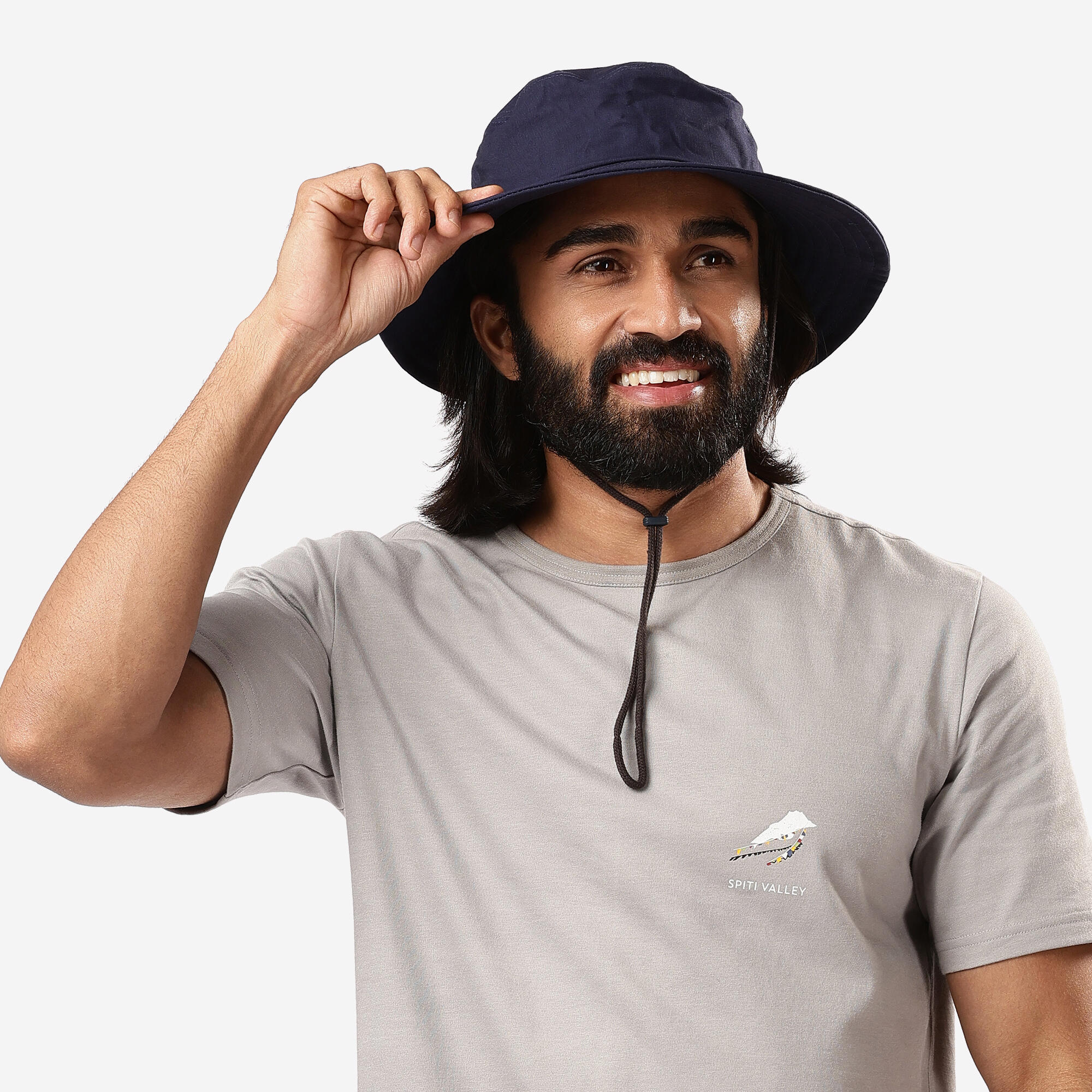 Men's Anti-UV Trekking Hat - Travel 100 - Blue