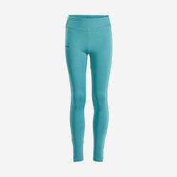Legging de tennis fille - leg500 dry turquoise