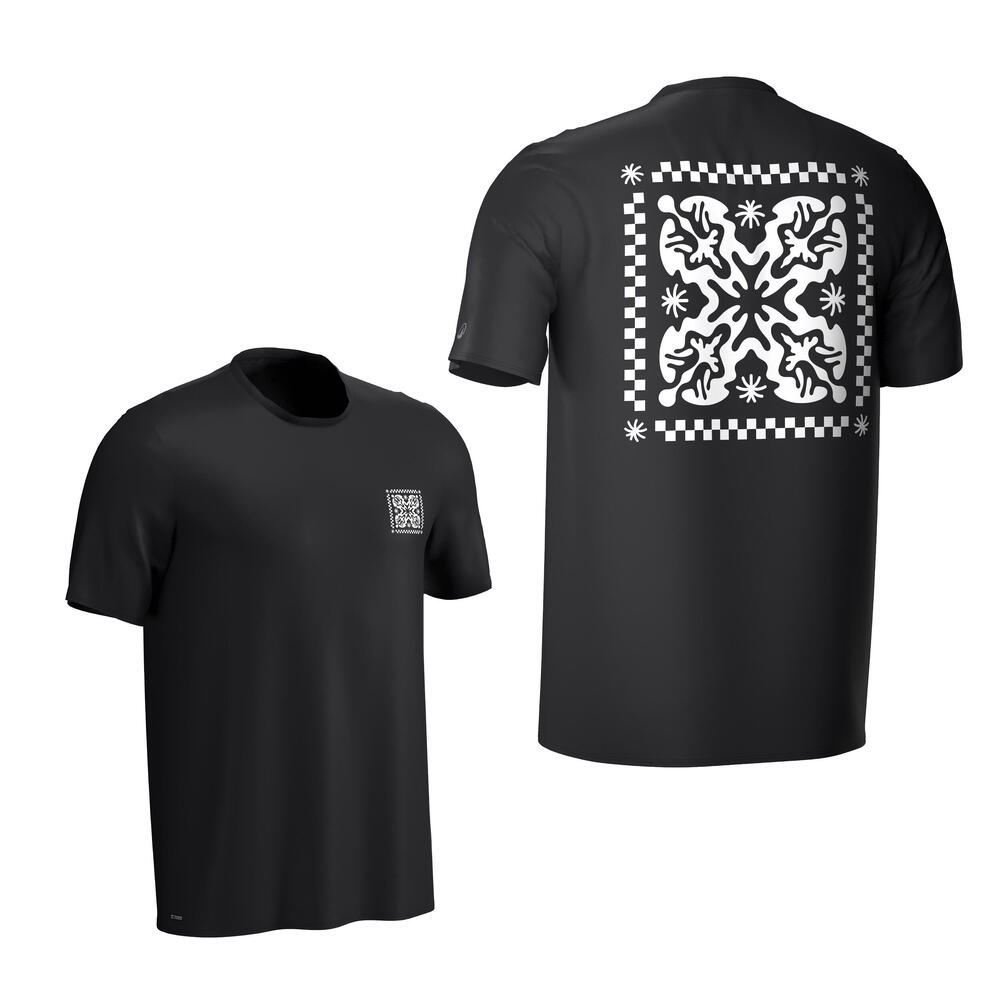 T-shirt de surf manches courtes UPF50+ Homme - Blackflower noir