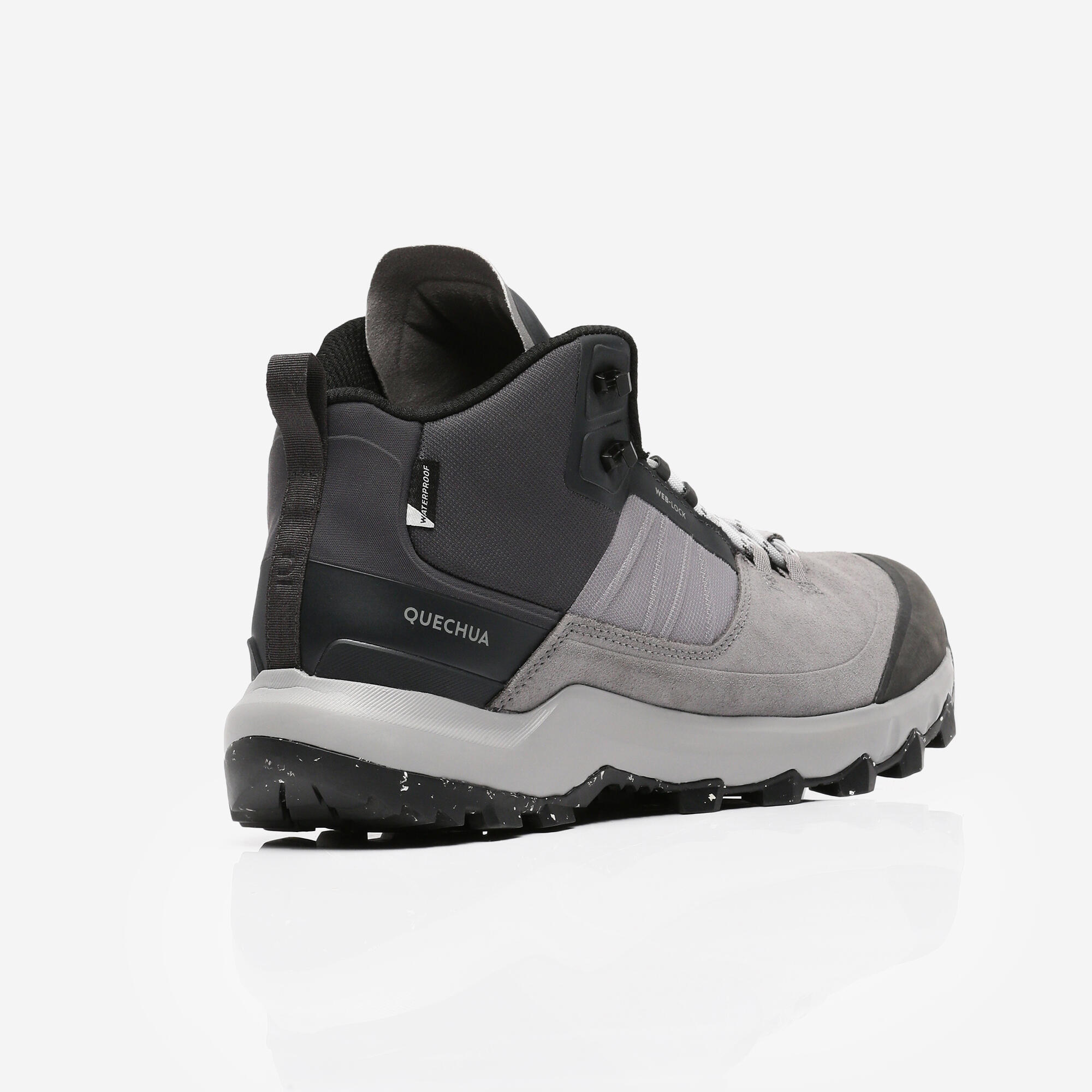 Scarpe trekking uomo MH500 MID impermeabili grigie 9/14