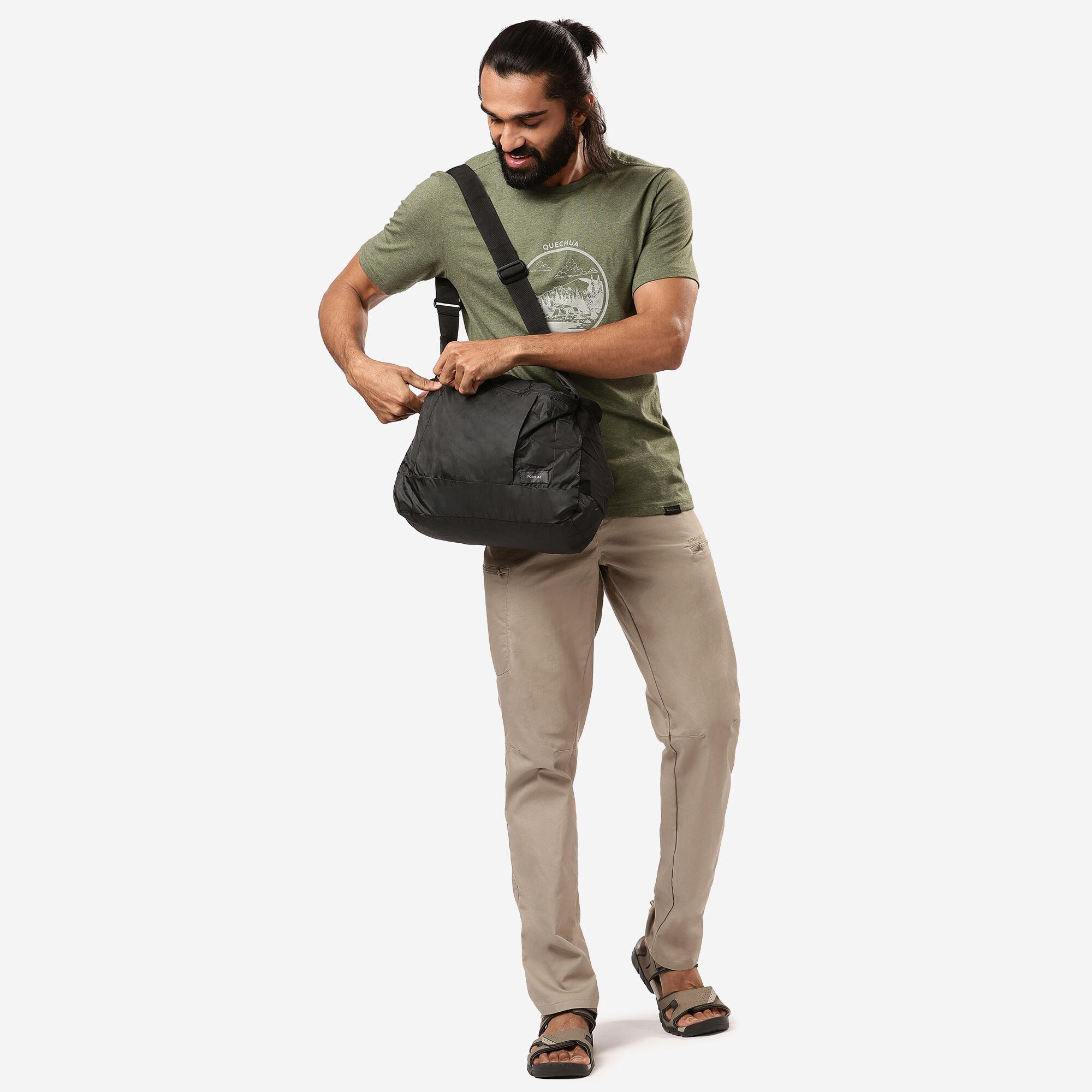 Compact Messenger Bag - TRAVEL 15L - Black