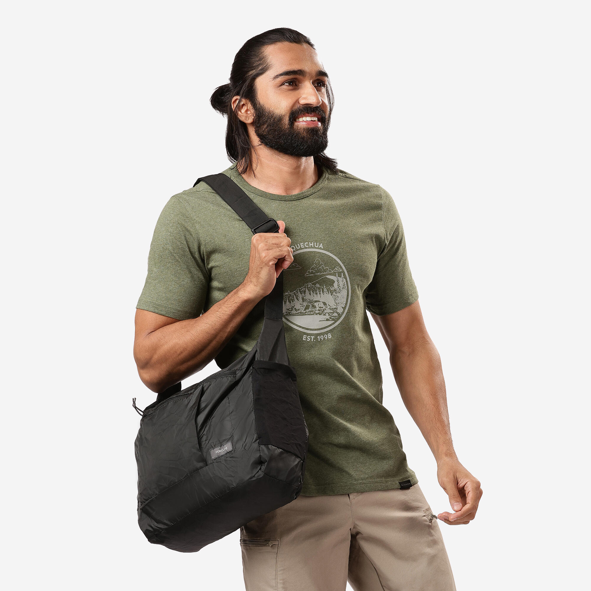 Compact Hiking Pouch 15 L - Black - FORCLAZ