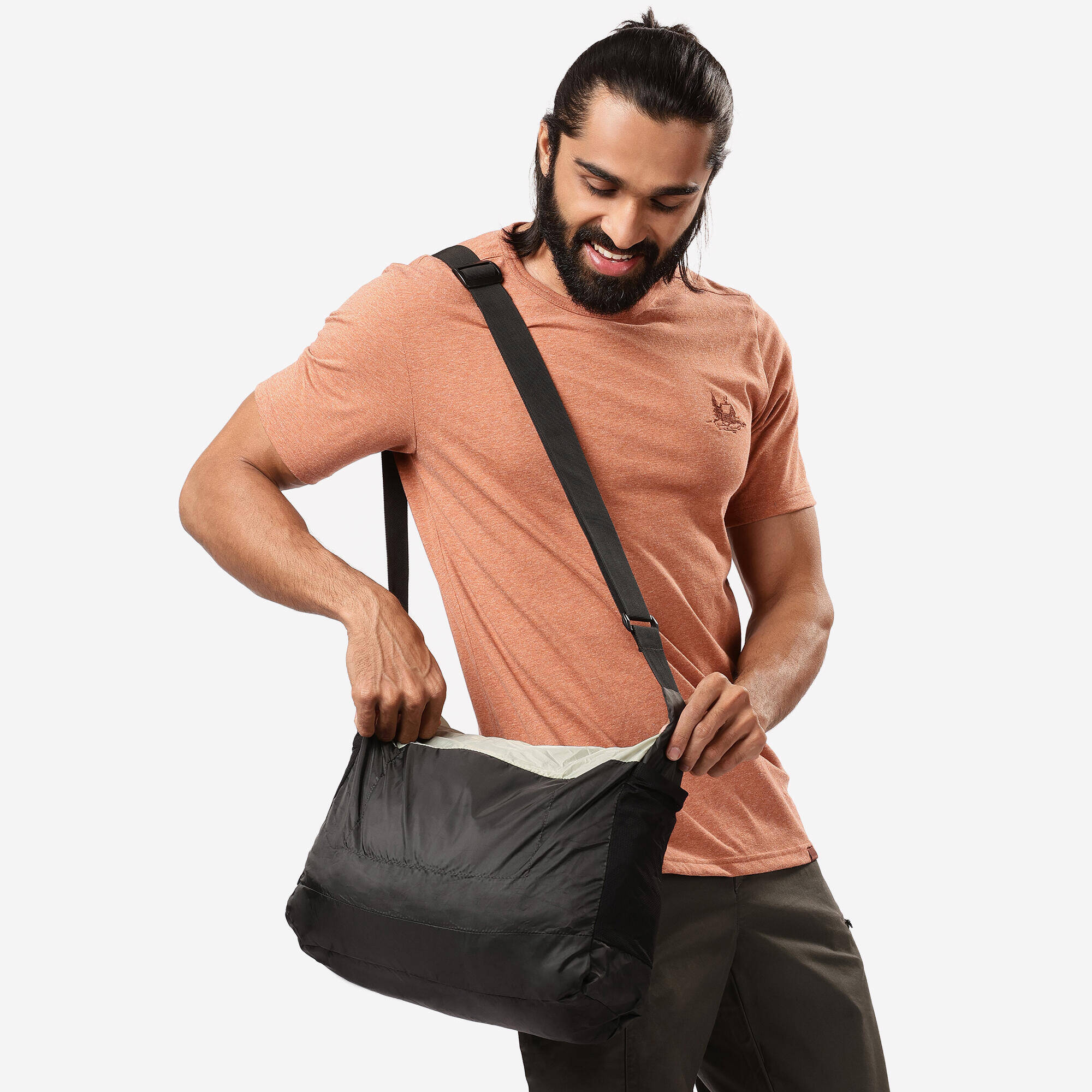 Compact Messenger Bag - TRAVEL 15L - Sage Green -  4