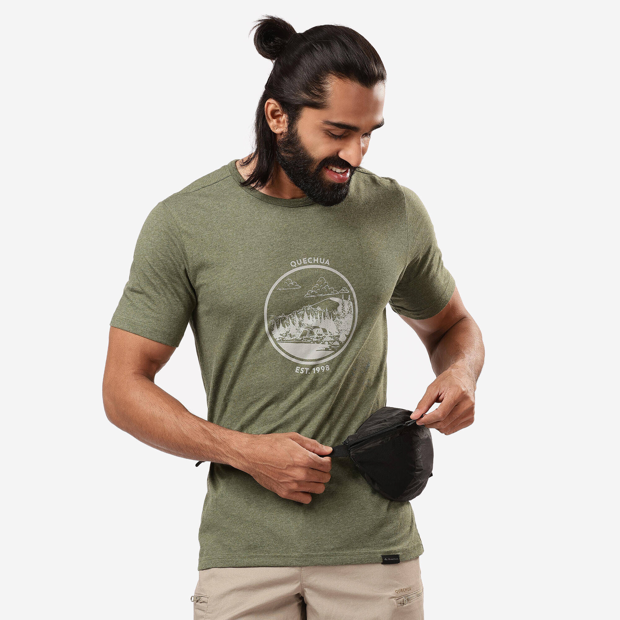 Travel 2L compact travel bum bag - Black -  5