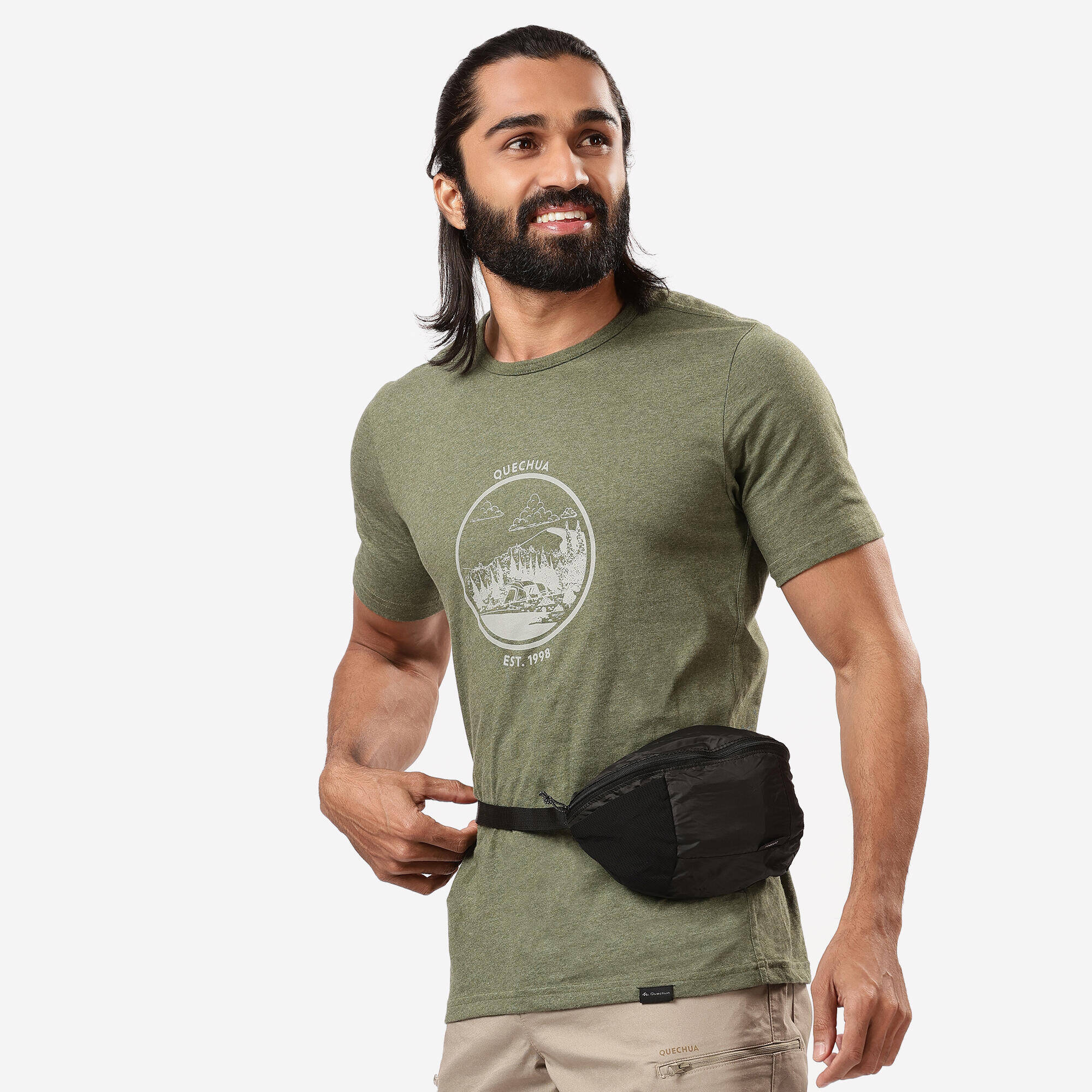 Travel 2L compact travel bum bag - Black -  4