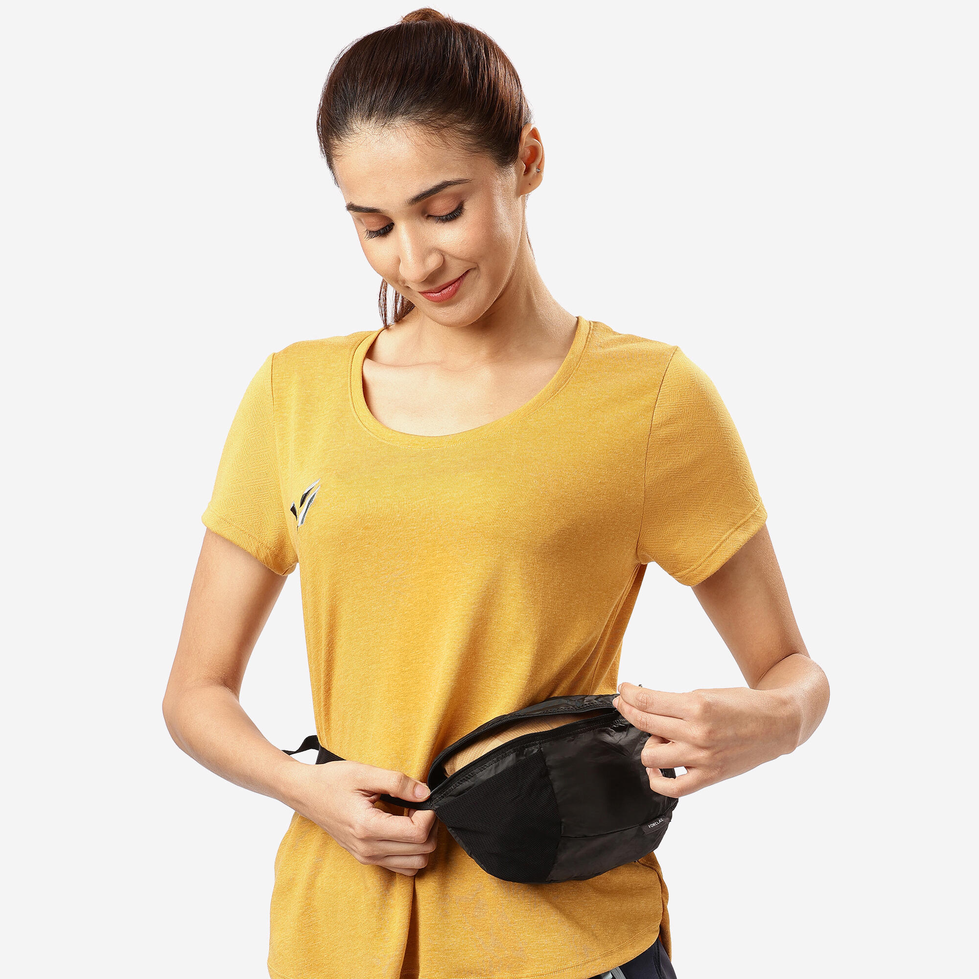 Compact Travel Trekking Bum Bag TRAVEL L Black