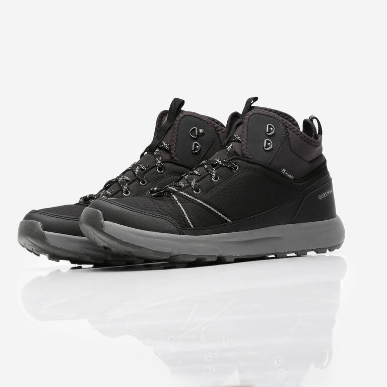 Men Waterproof Hiking Boots NH150 Mid Black