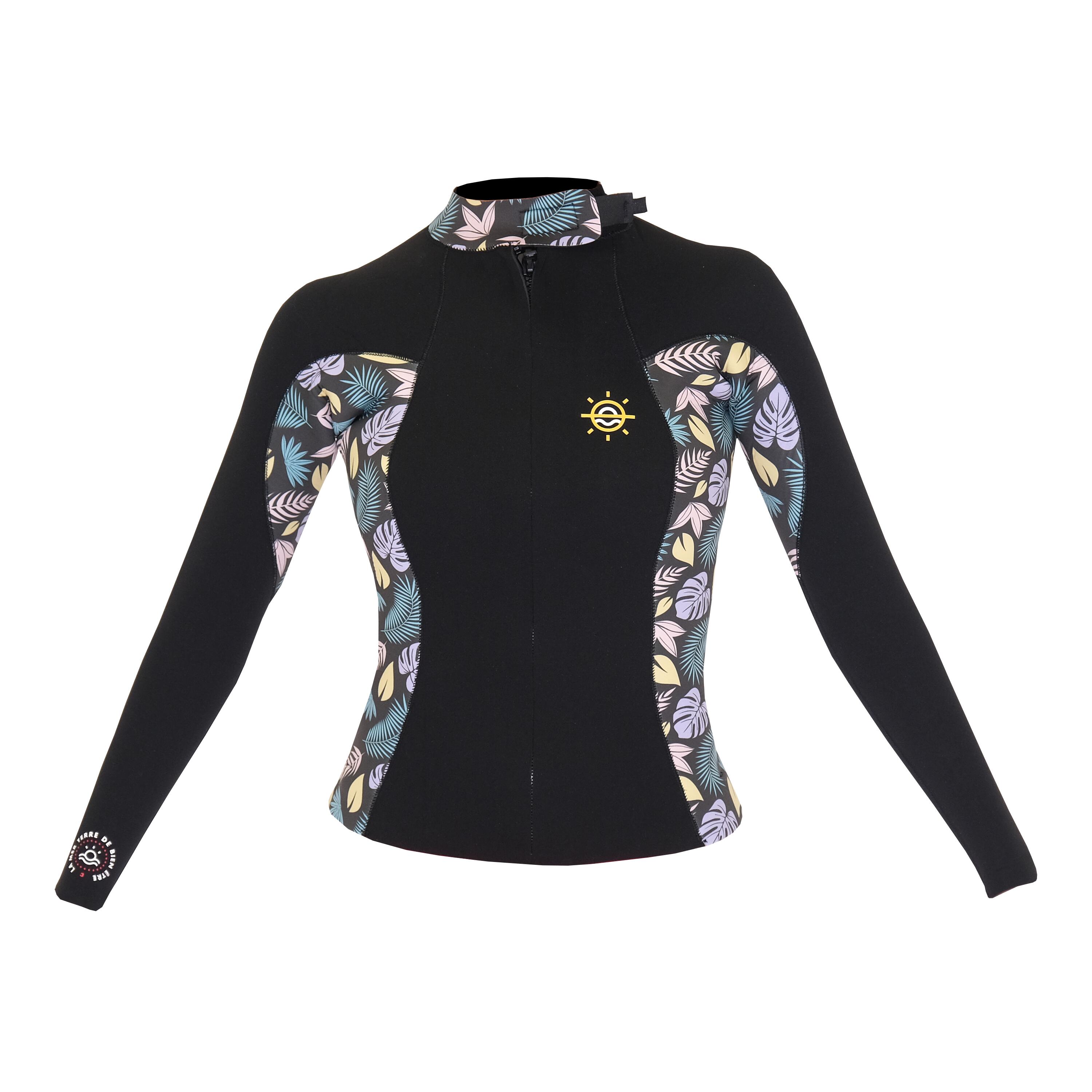 Neoprenjacke 3 mm Wasserwandern - Mellow Sea Floral 9/11