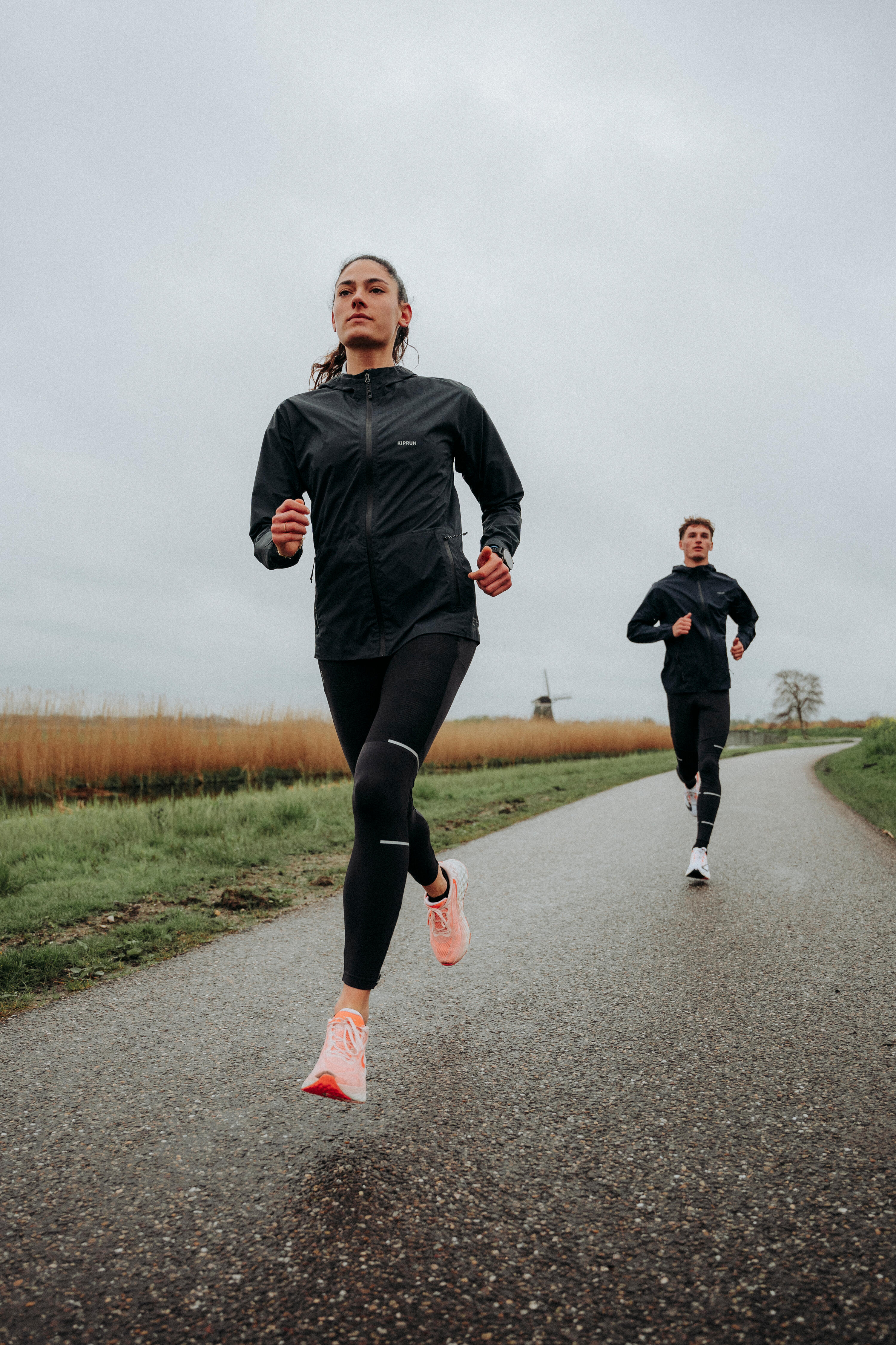 Collant de course déperlant homme, Run 900 11/12