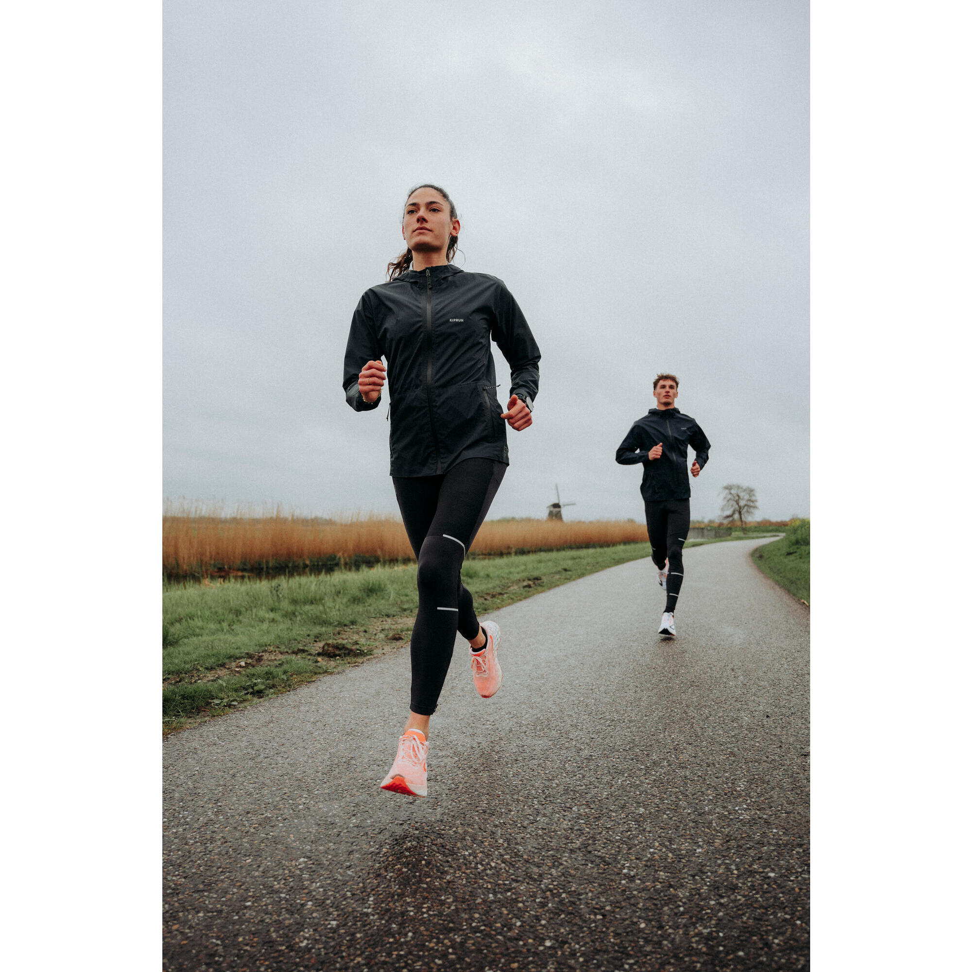 Uomo  KIPRUN Calzamaglia da corsa idrorepellente - Run 900 Rain Nero