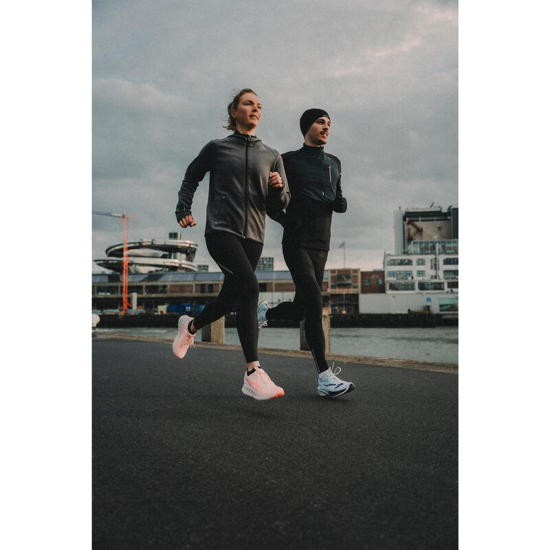 Kadın Koşu Taytı - Siyah/Füme Rengi - Kiprun Run 500 Warm