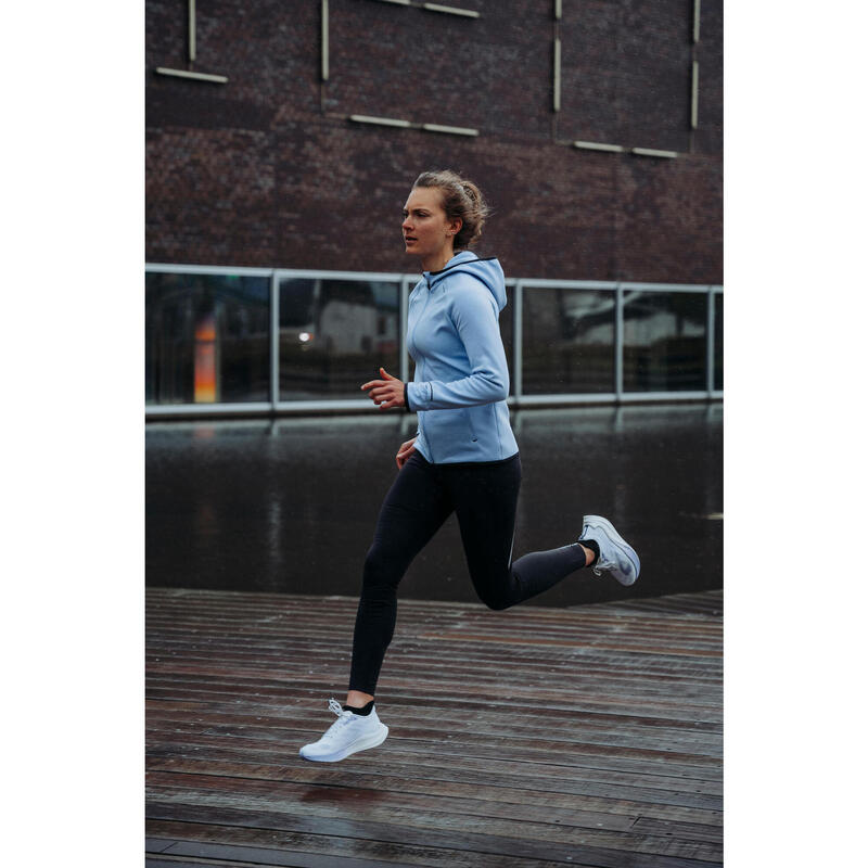 Kadın Koşu Taytı - Siyah/Füme Rengi - Kiprun Run 500 Warm