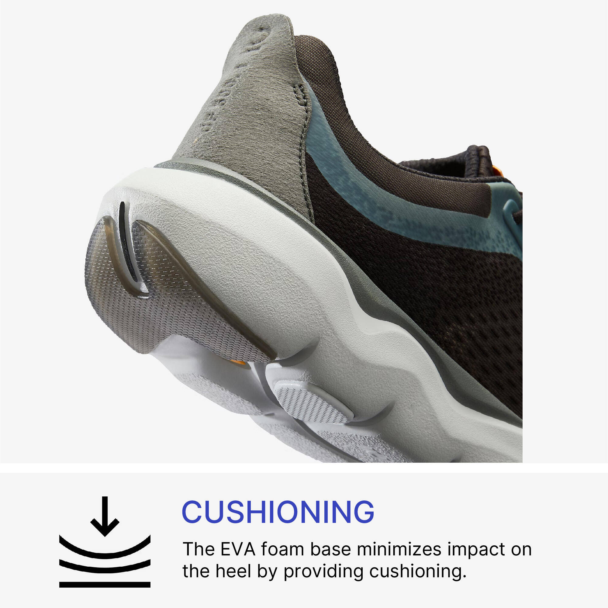 Men Running Shoe, Cushioned Foam Sole and Breathable JOGFLOW 500.1 - Carbon Grey -  4