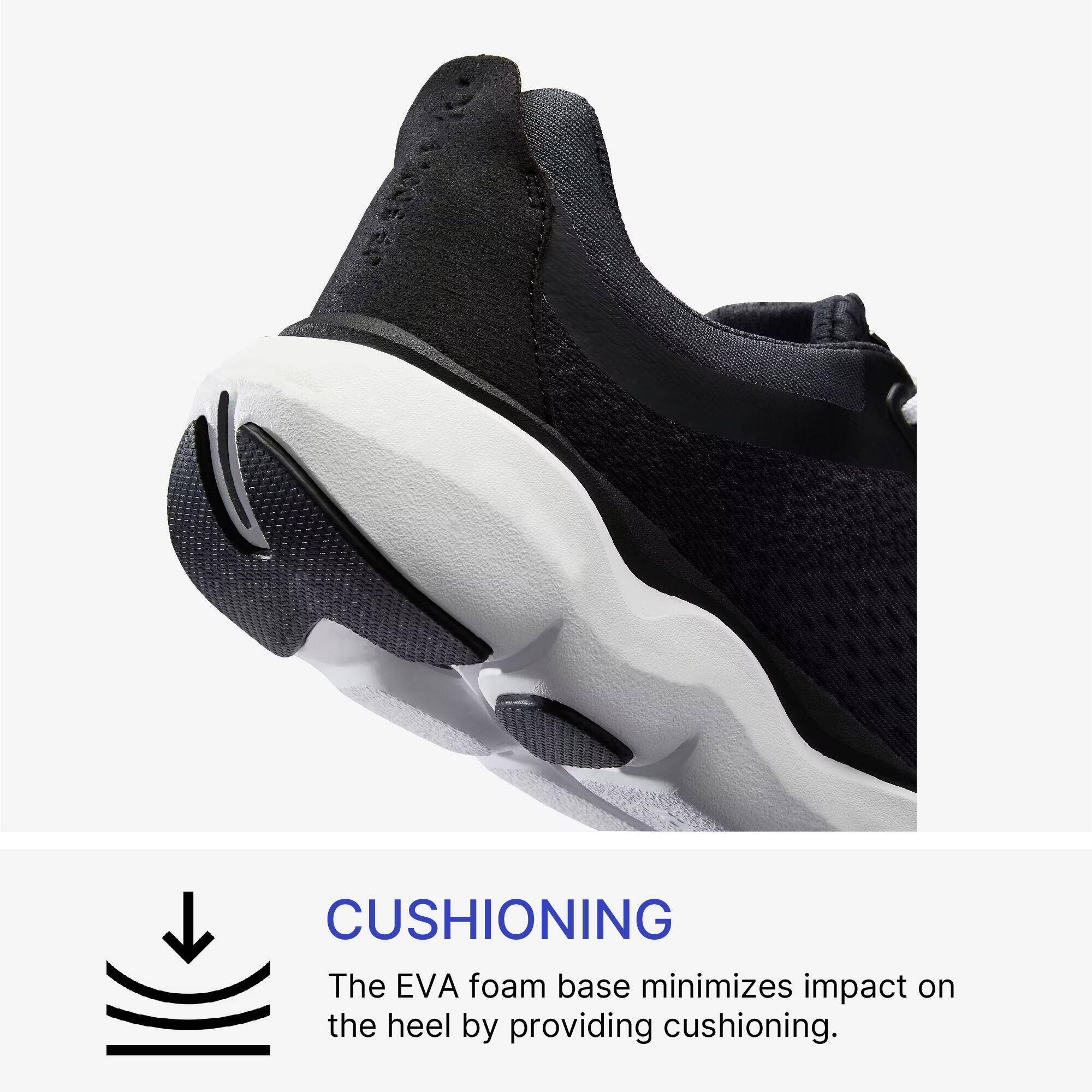 Men Running Shoe, Cushioned Foam Sole and Breathable JOGFLOW 500.1 - Black -  3