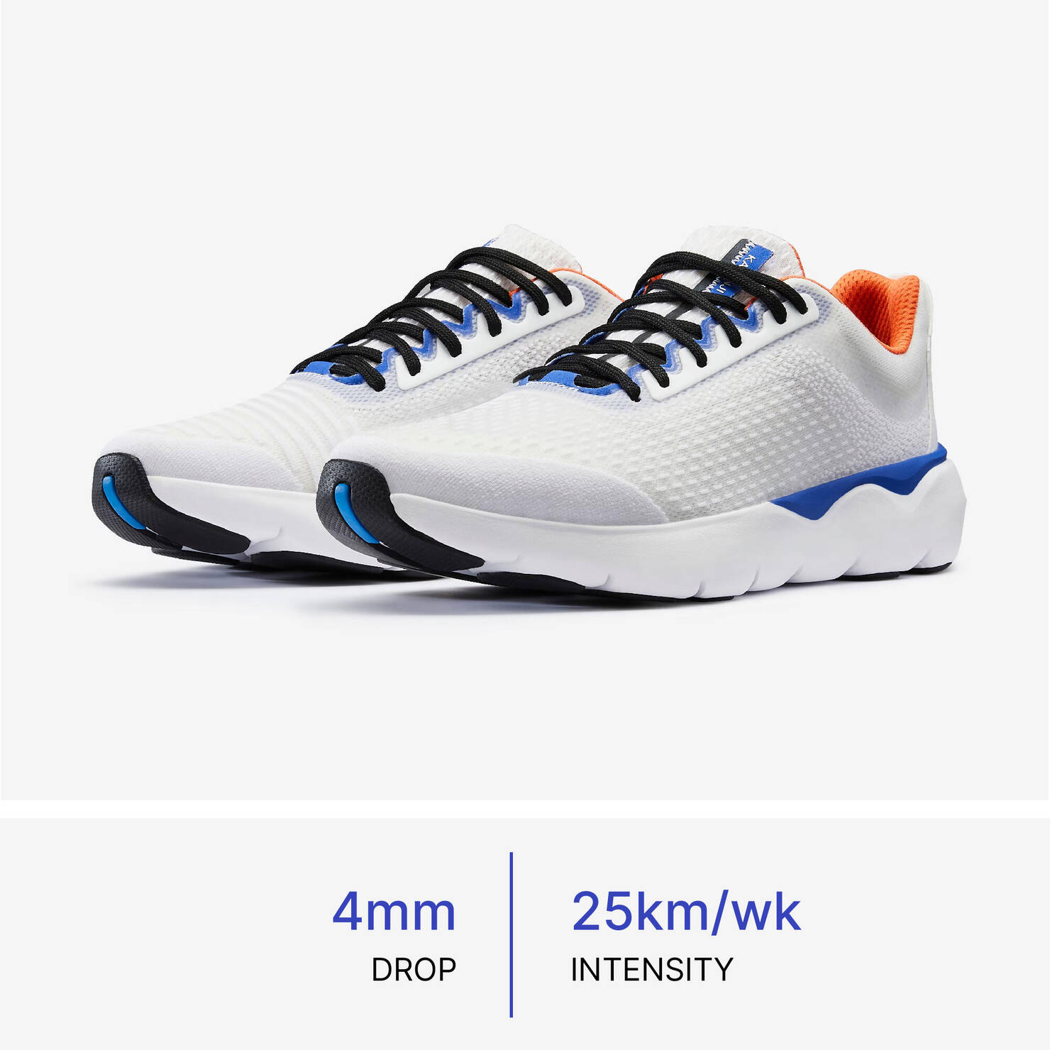 JOGFLOW500 Cushion Comfort Breathable Men Running Shoes max 25km/wk- White