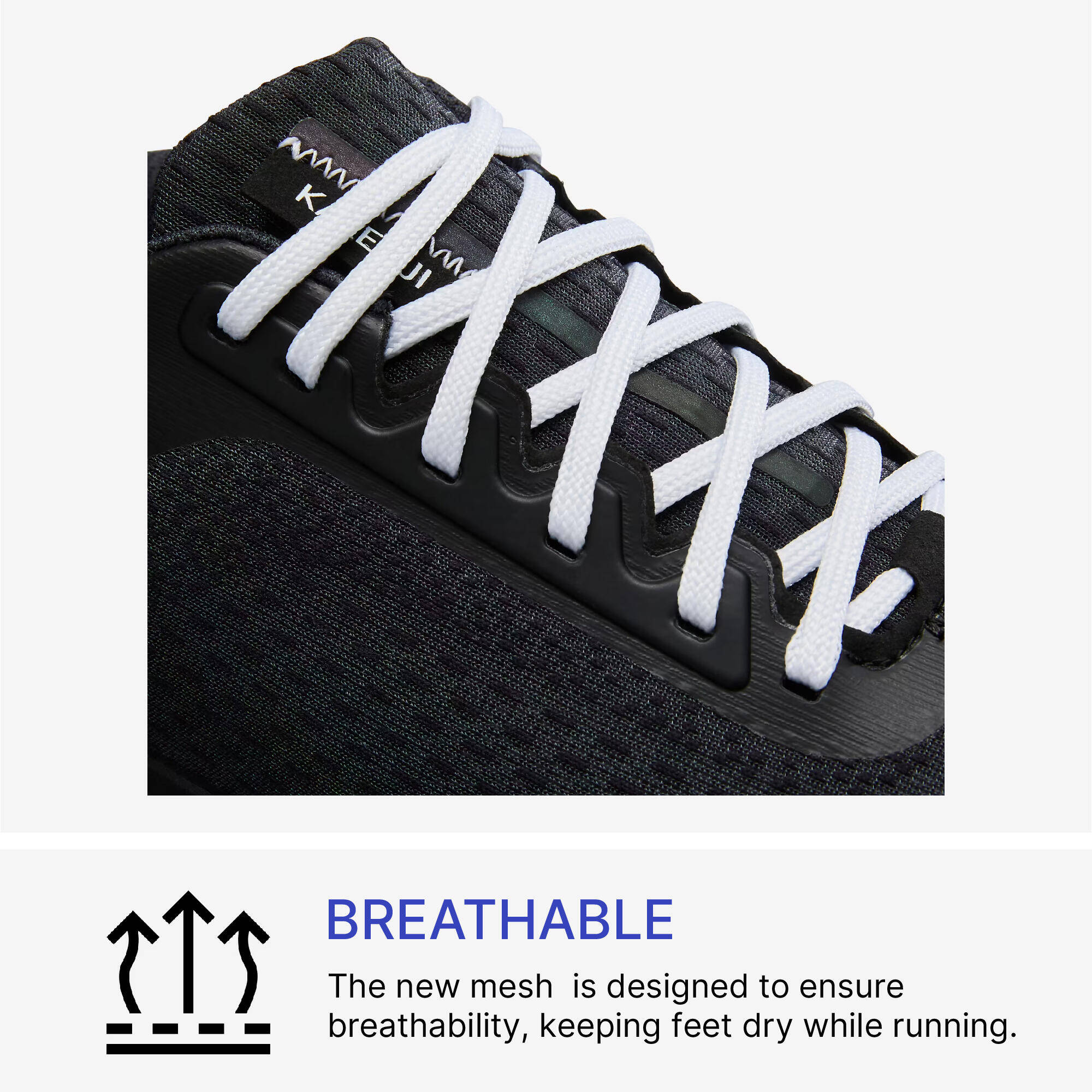 Men Running Shoe, Cushioned Foam Sole and Breathable JOGFLOW 500.1 - Black -  2