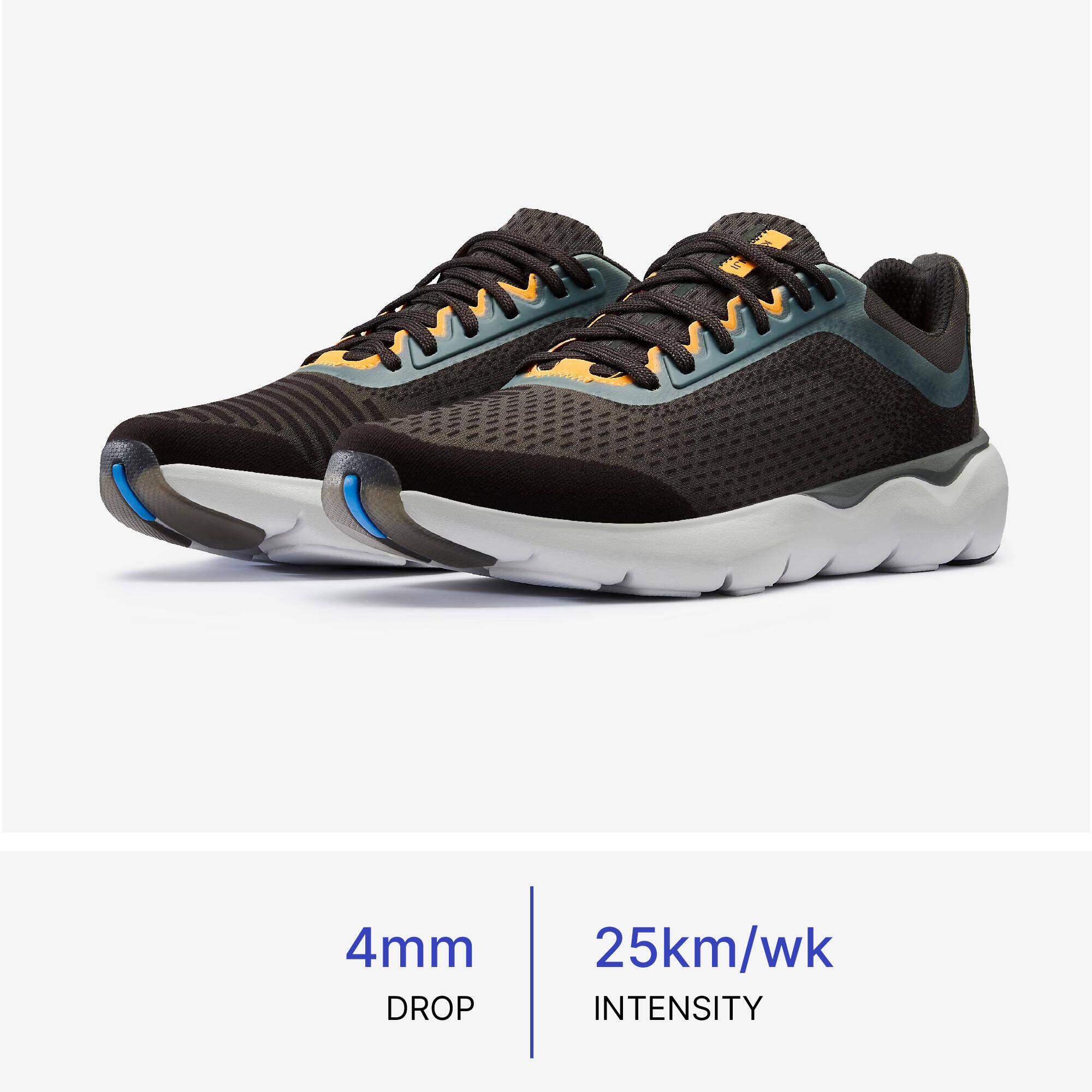 Men Running Shoe, Cushioned Foam Sole and Breathable JOGFLOW 500.1 - Carbon Grey