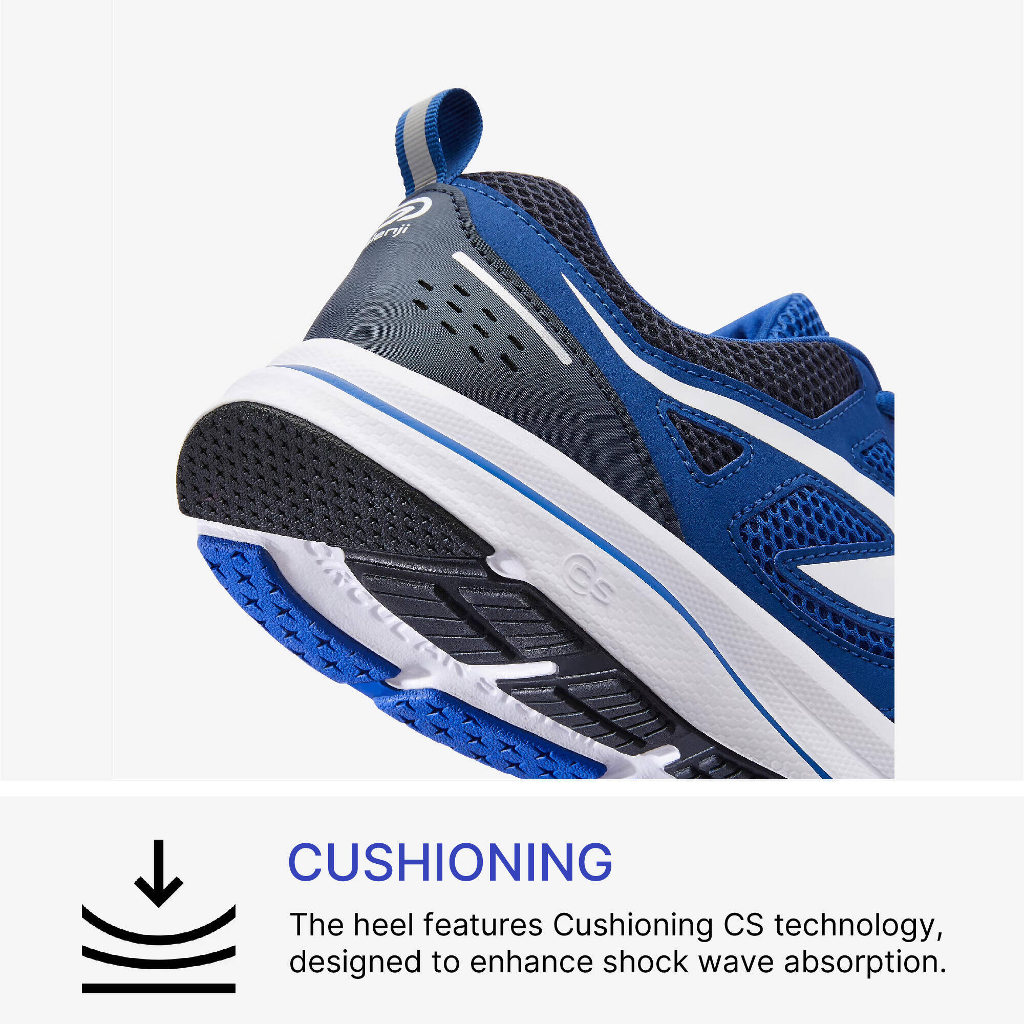 Men Running Shoes Comfort Fit, Upto 10km/week, Run Active - Denim Blue -  3