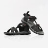 Men Water Resistant Sports Sandals with Velcro & Buckled Strap Grey - NH500