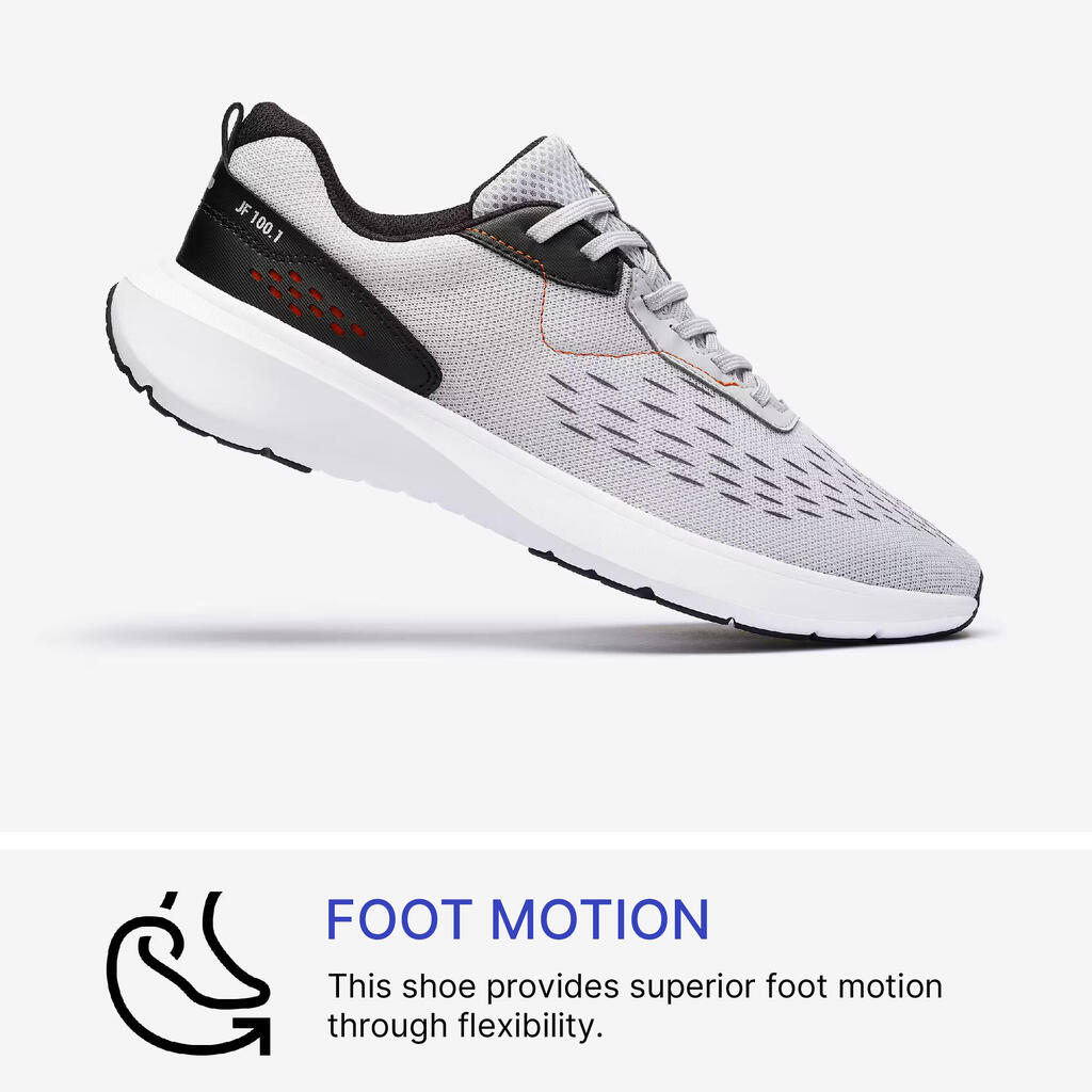 MEN'S RUNNING SHOES JOGFLOW 100.1 GREY ORANGE