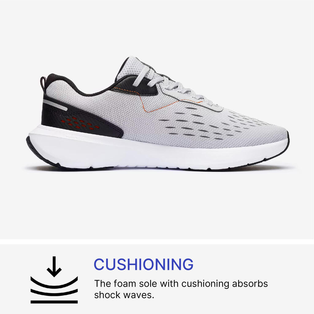 MEN'S RUNNING SHOES JOGFLOW 100.1 GREY ORANGE