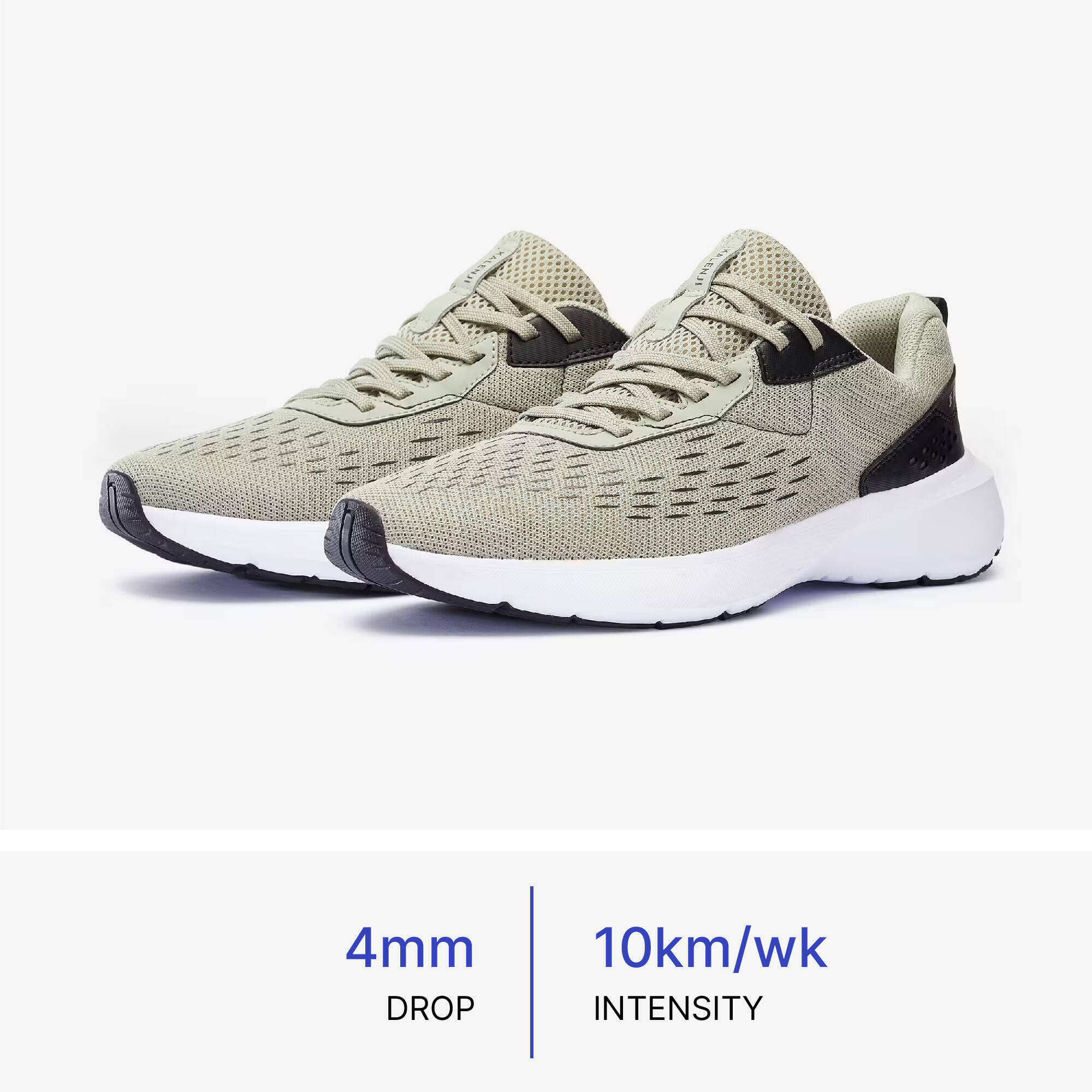 Men Running Shoes Superior Grip Cushioned Upto 10km/week, Jogflow100 -Sage Green -  1