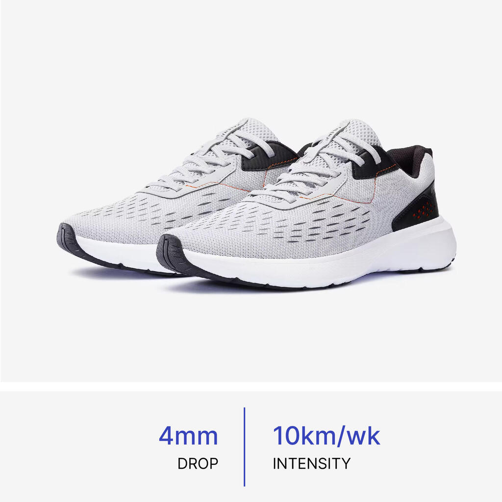 MEN'S RUNNING SHOES JOGFLOW 100.1 GREY ORANGE