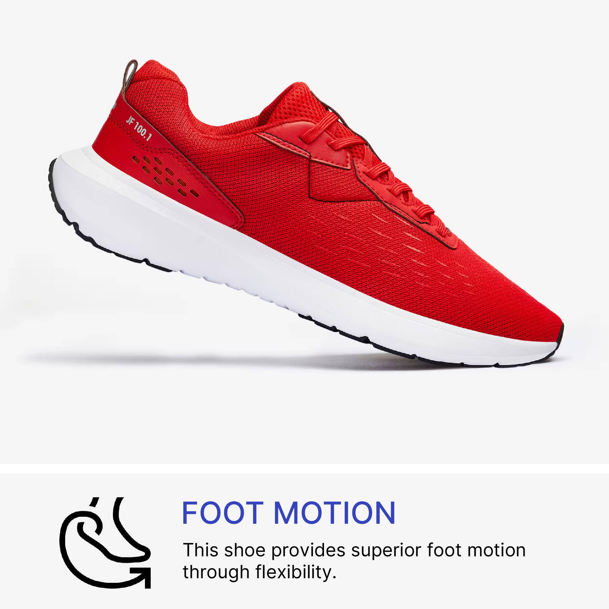 Men Running Shoes Superior Grip Cushioned Upto 10km/week, Jogflow100 - Red -  3