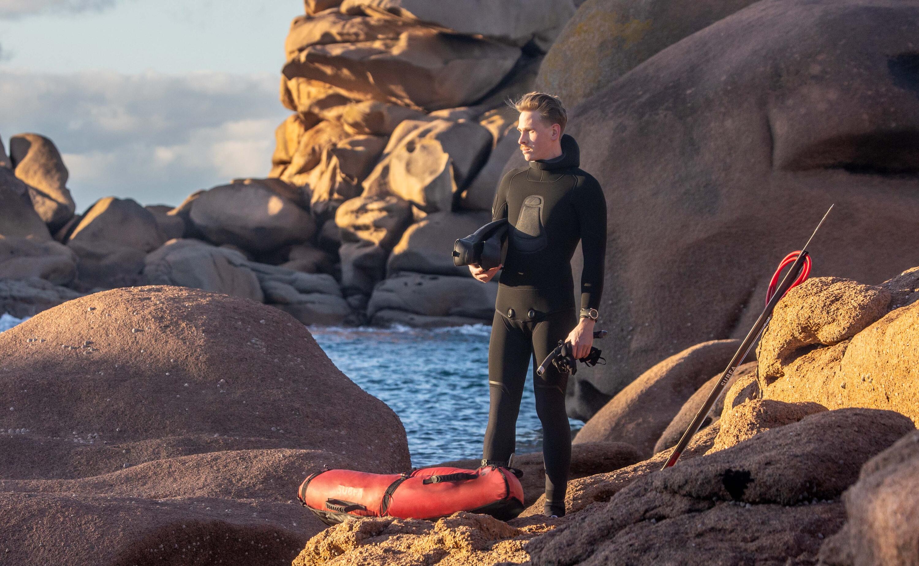 Pantalon chasse sous-marine Néoprène refendu 7mm homme, SPF 900 noir 8/11