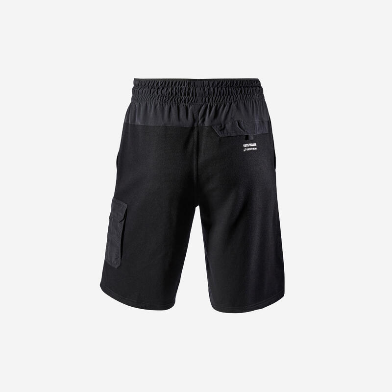 Pantalón corto cargo estampado DECATHLON x YEYE WELLER hombre, Negro